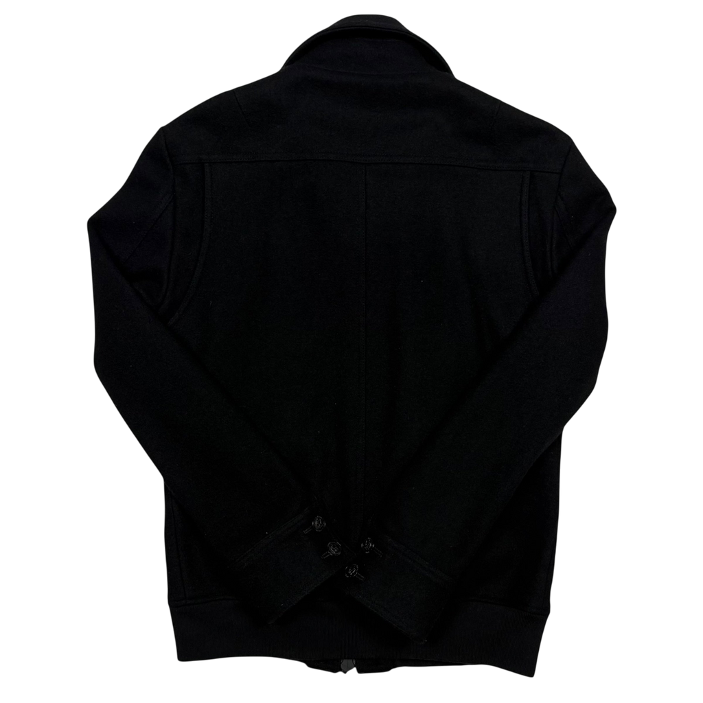 Katherine Hamnett 00s Black Wool Zip-Up Jacket (Fits M)
