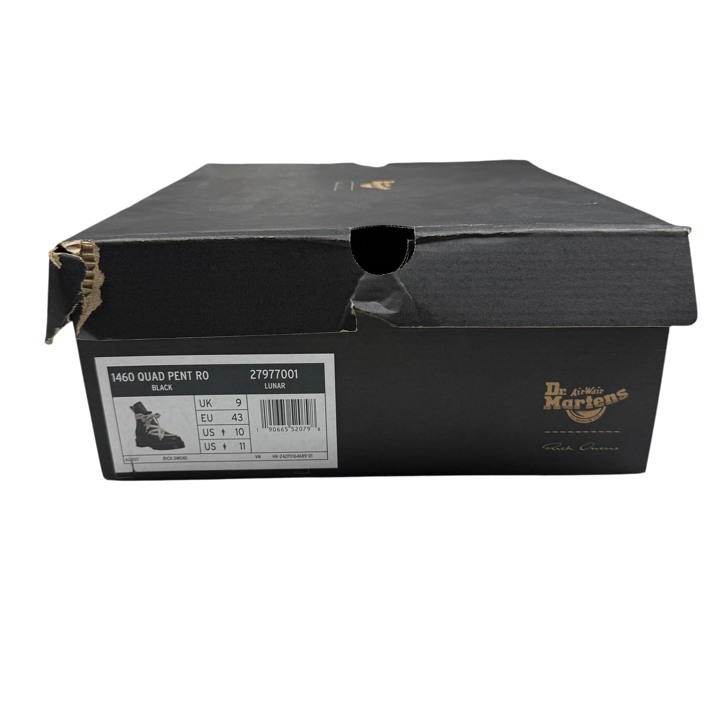 Dr Martins x Rick Owens 1460 Quad Sole Pentagram Jumbo Lace Boot Black (US10/UK9/EU43)