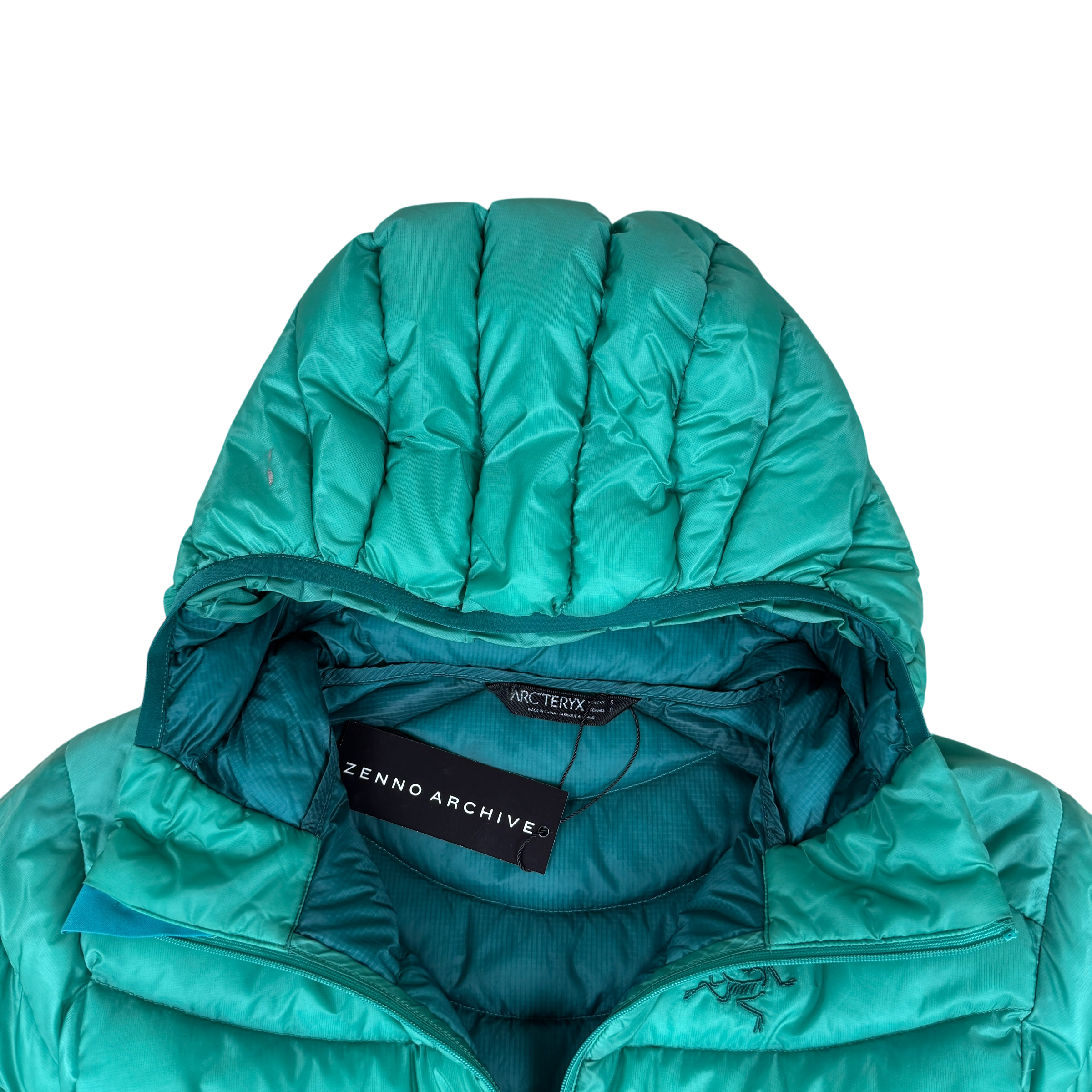 Arcteryx Cerium LT Hooded Down Jacket Blue-Green (Size S Womens)