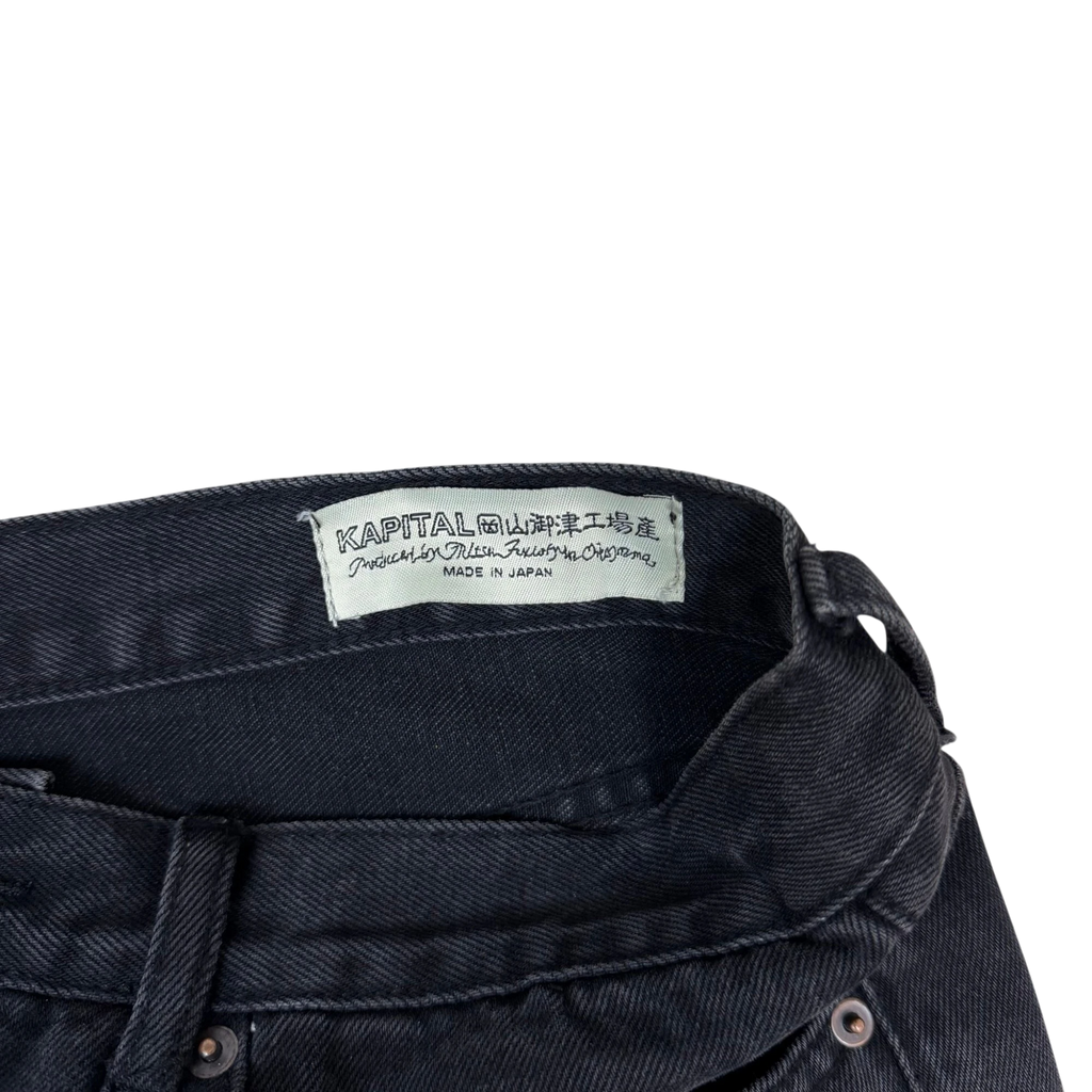 Kapital AW21 5P Monkey Cisco Studded Jeans Washed Black (Size 34”)