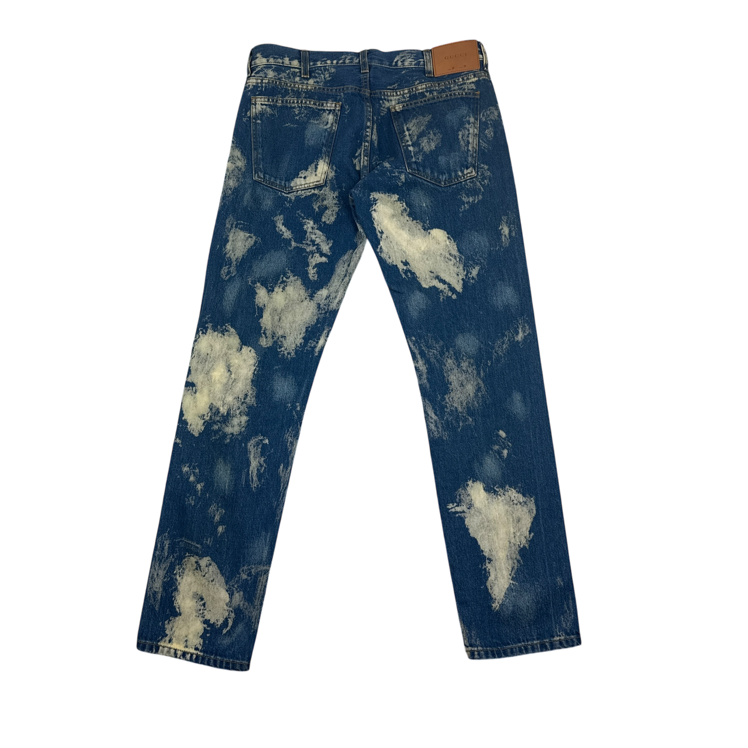 Gucci Studded Bleached Slim Fit Jeans (Size 31)