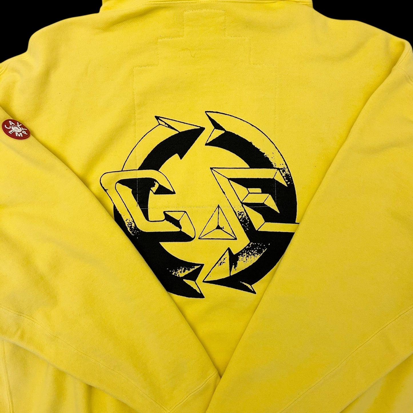 Cav Empt Overdye Reprocess Heavy Hoodie Yellow (Size XL)