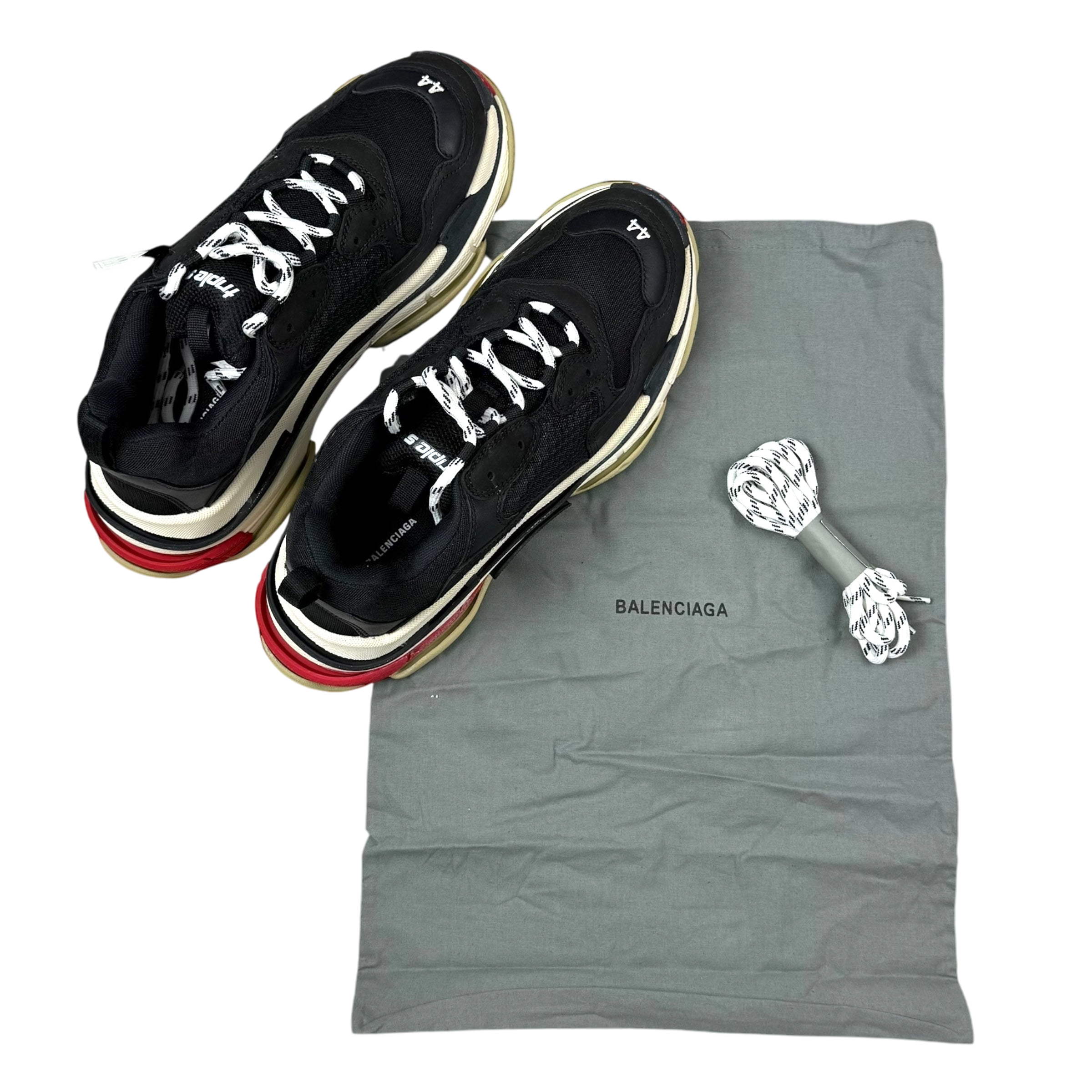 Balenciaga Triple S Black White Red (2018 Reissue) (US11/UK10/EU44)