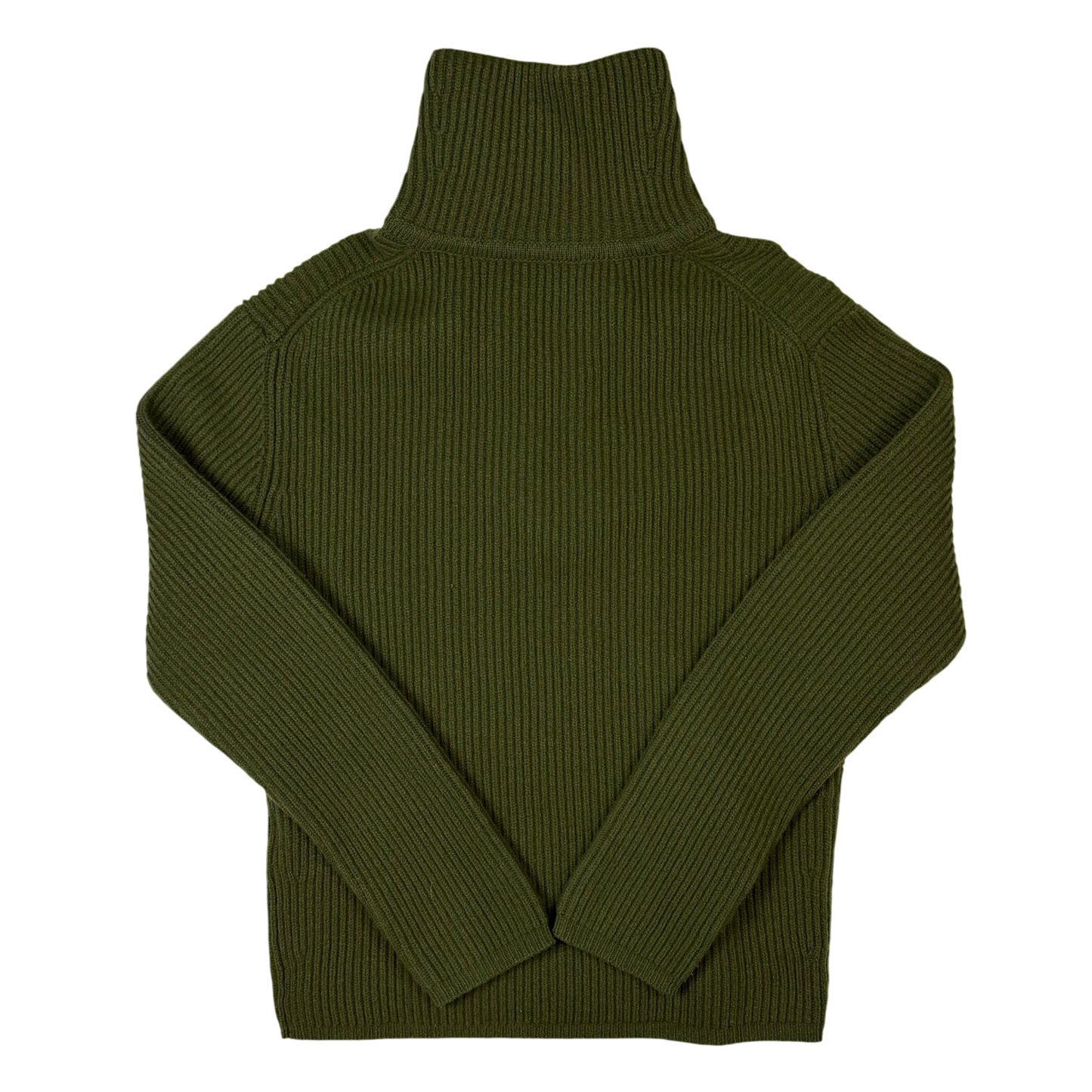 Acne Studios Fisherman Wool Blend Knit Quarter-Zip Sweatshirt Hunter Green (fits S-M)