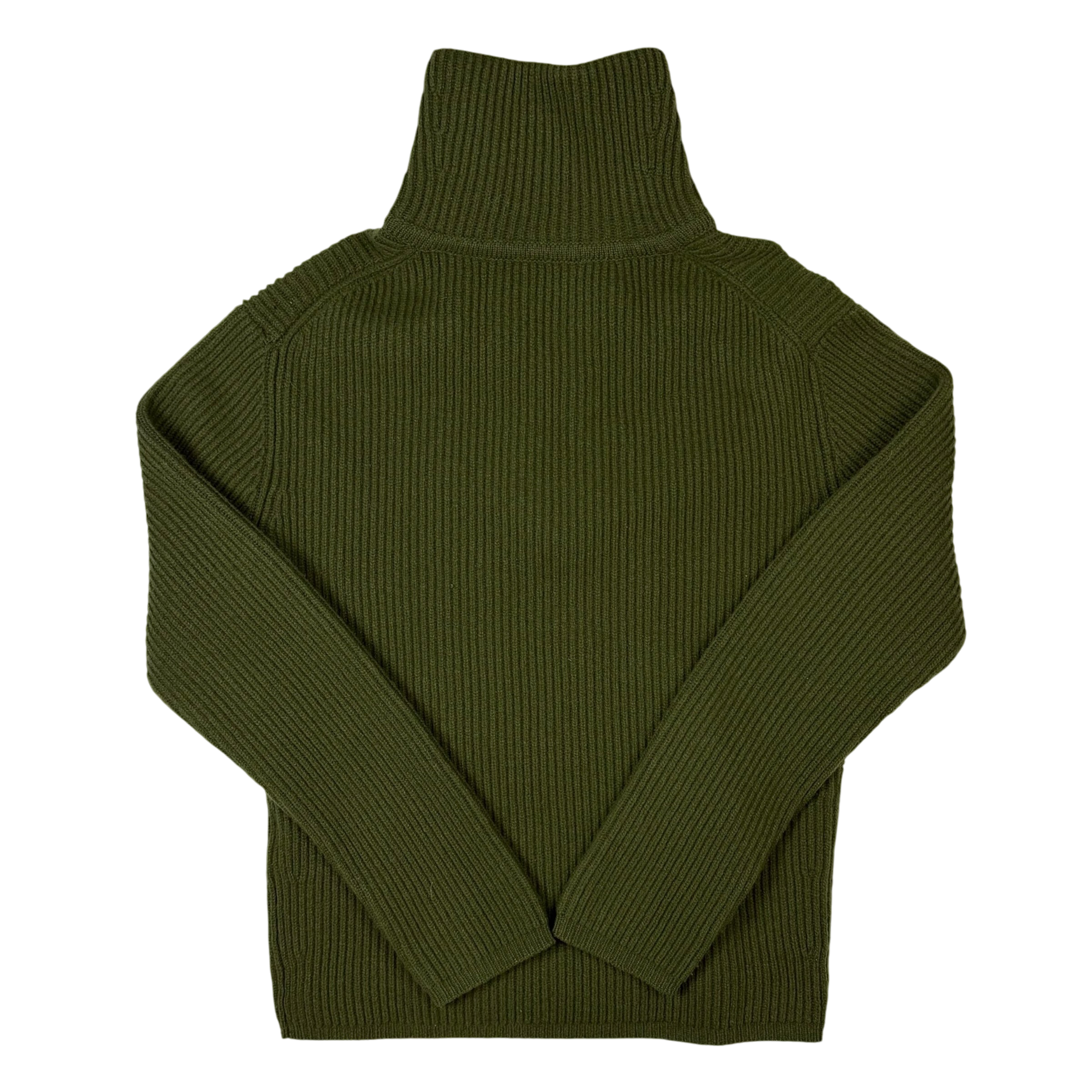 Acne Studios Fisherman Wool Blend Knit Quarter-Zip Sweatshirt Hunter Green (fits S-M)