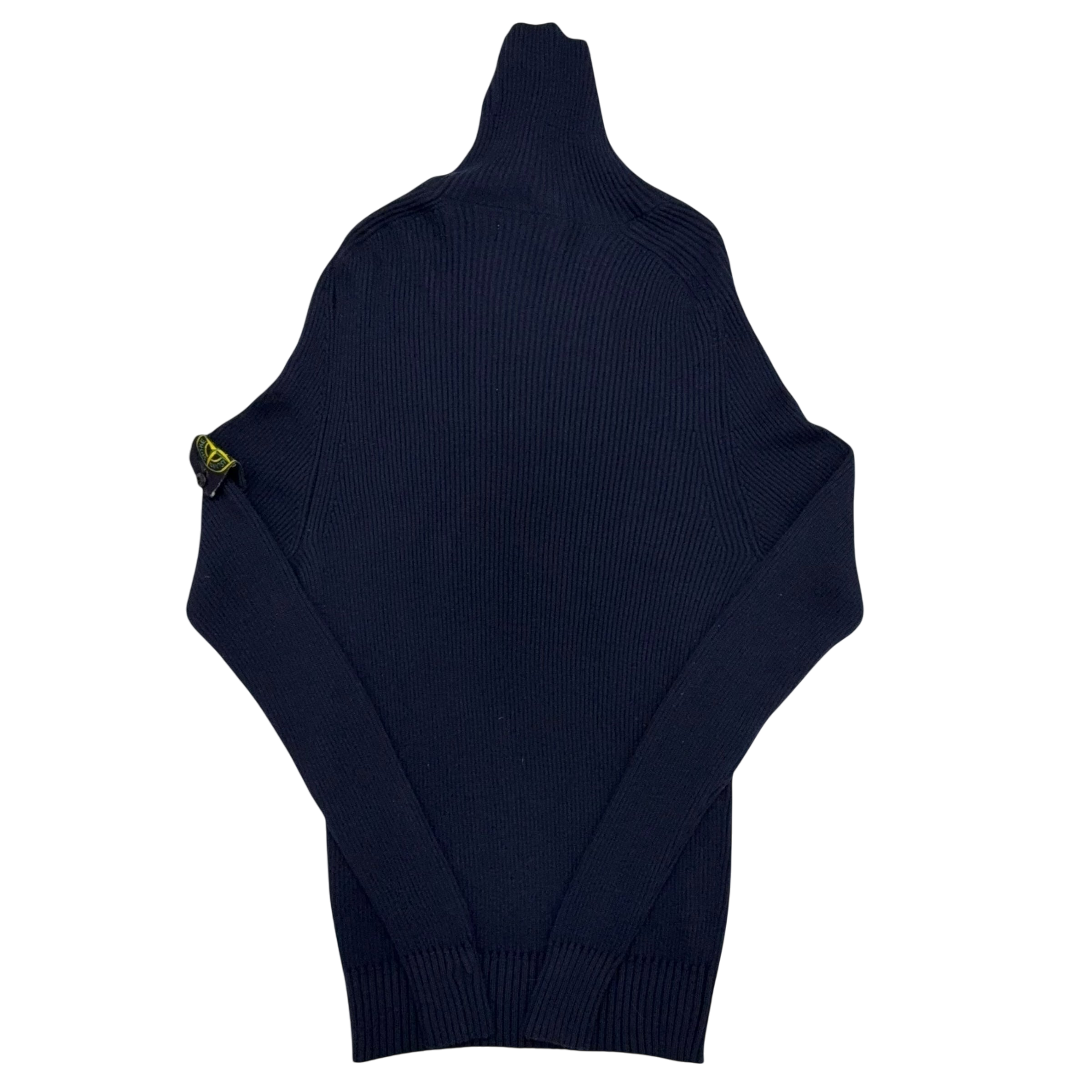 Stone Island Pure Wool Turtleneck Sweatshirt Navy (Size L)