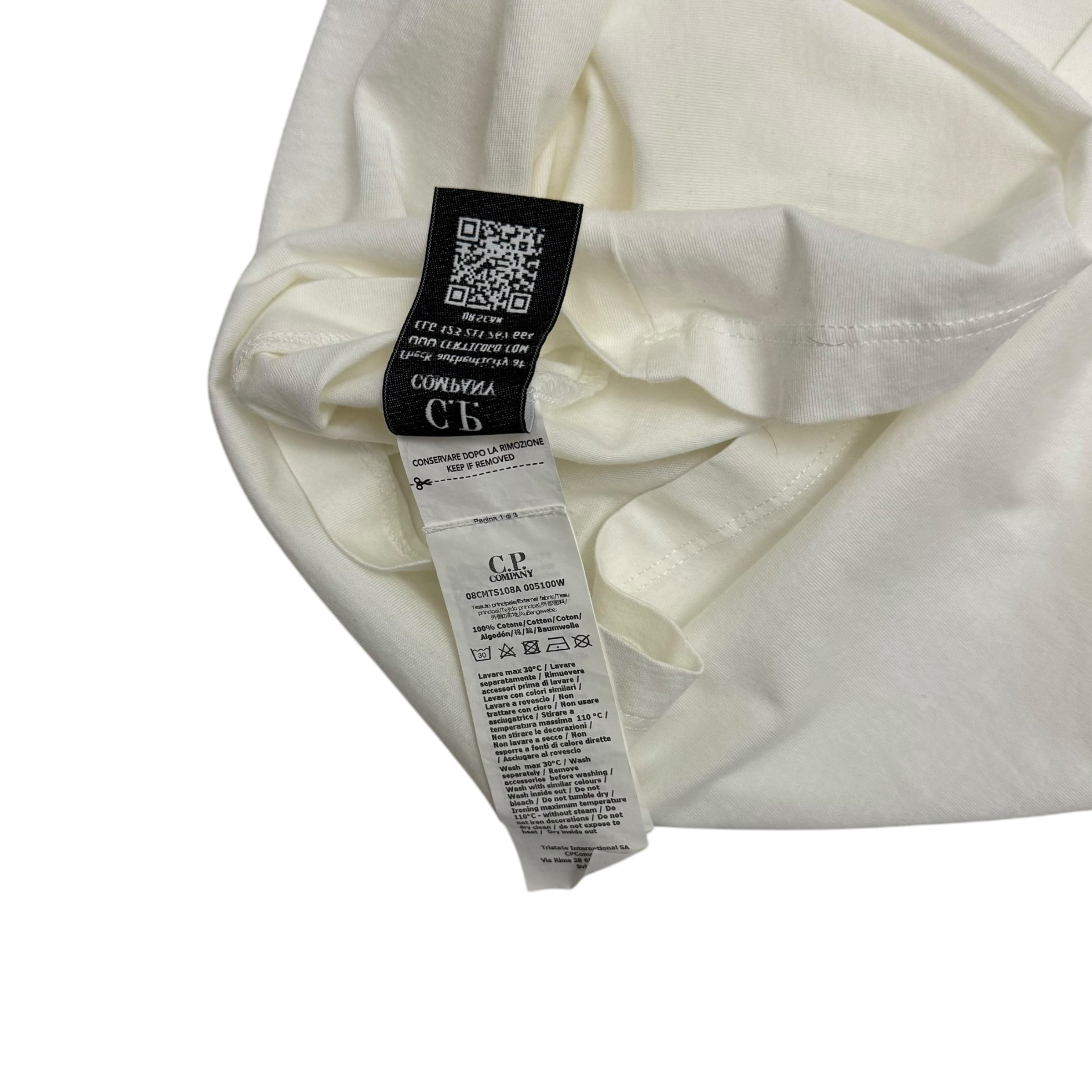 C.P. Company Goggle Print T-shirt ‘Gauze White’ (Fits M)