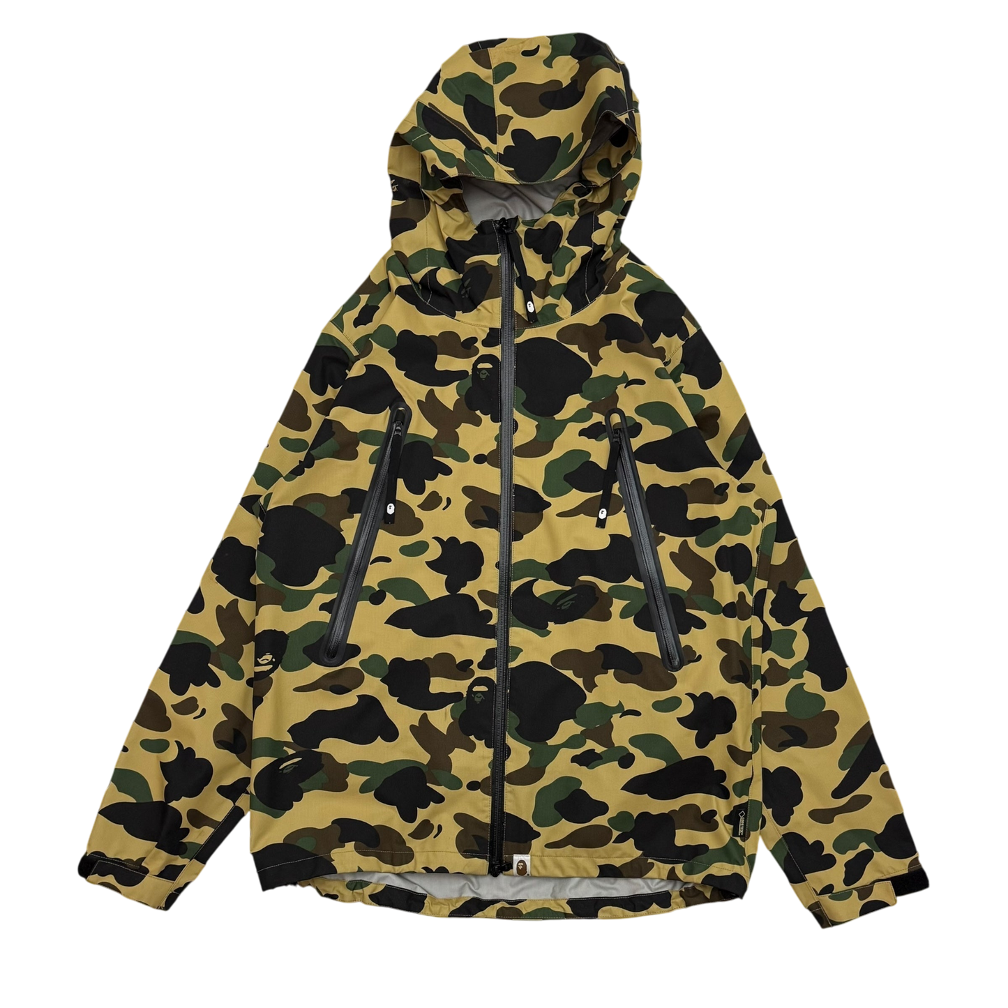 BAPE (A Bathing Ape) Gore-Tex 1st Camo Shell Zip-Up Hooded Jacket Yellow (Fits M-L)