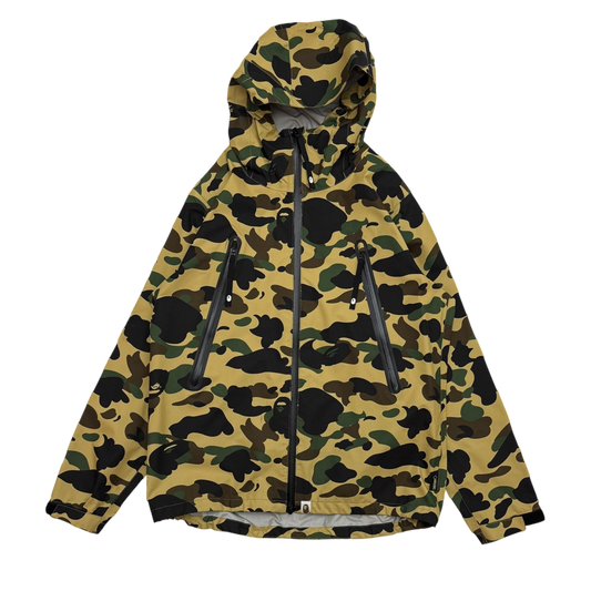 BAPE (A Bathing Ape) Gore-Tex 1st Camo Shell Zip-Up Hooded Jacket Yellow (Fits M-L)