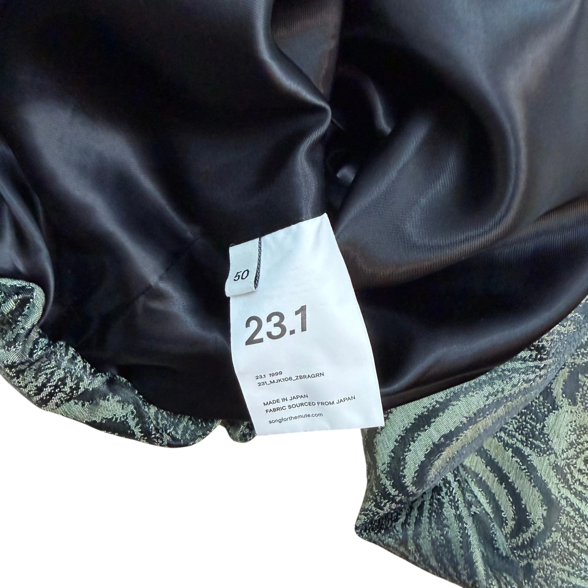 Song For The Mute 23.1 Jacquard Jacket Green (Fits L-XL)