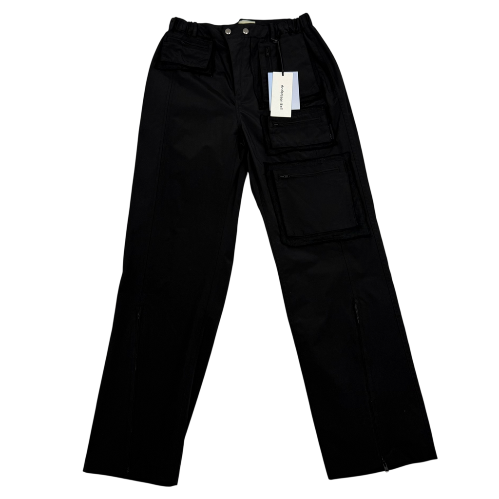 Andersson Bell Raw Edge Multi Pocket Pants Black (Size L)