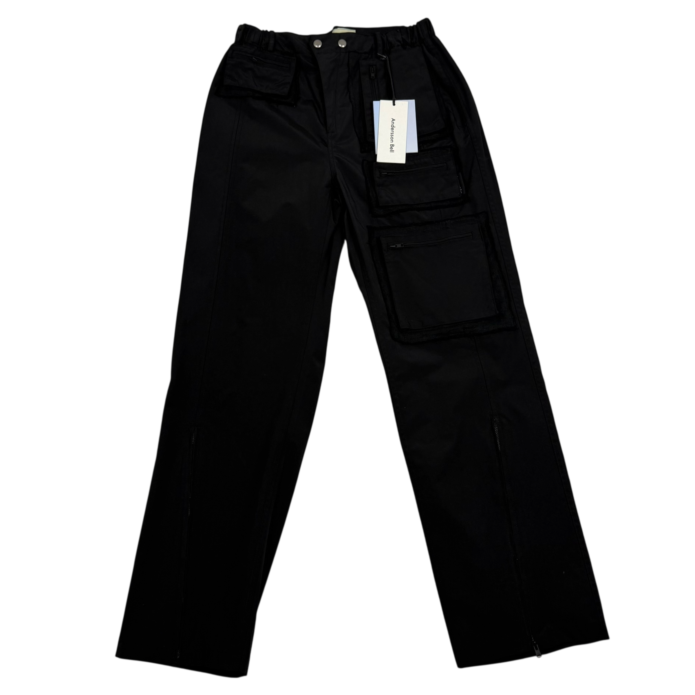 Andersson Bell Raw Edge Multi Pocket Pants Black (Size L)