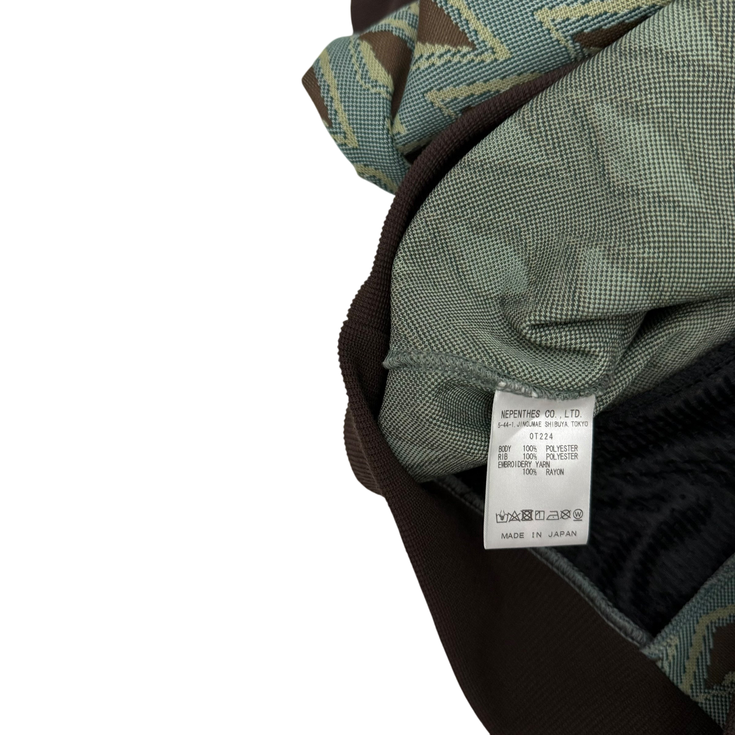 Needles Poly Jacquard Track Jacket Turquoise (Size L)