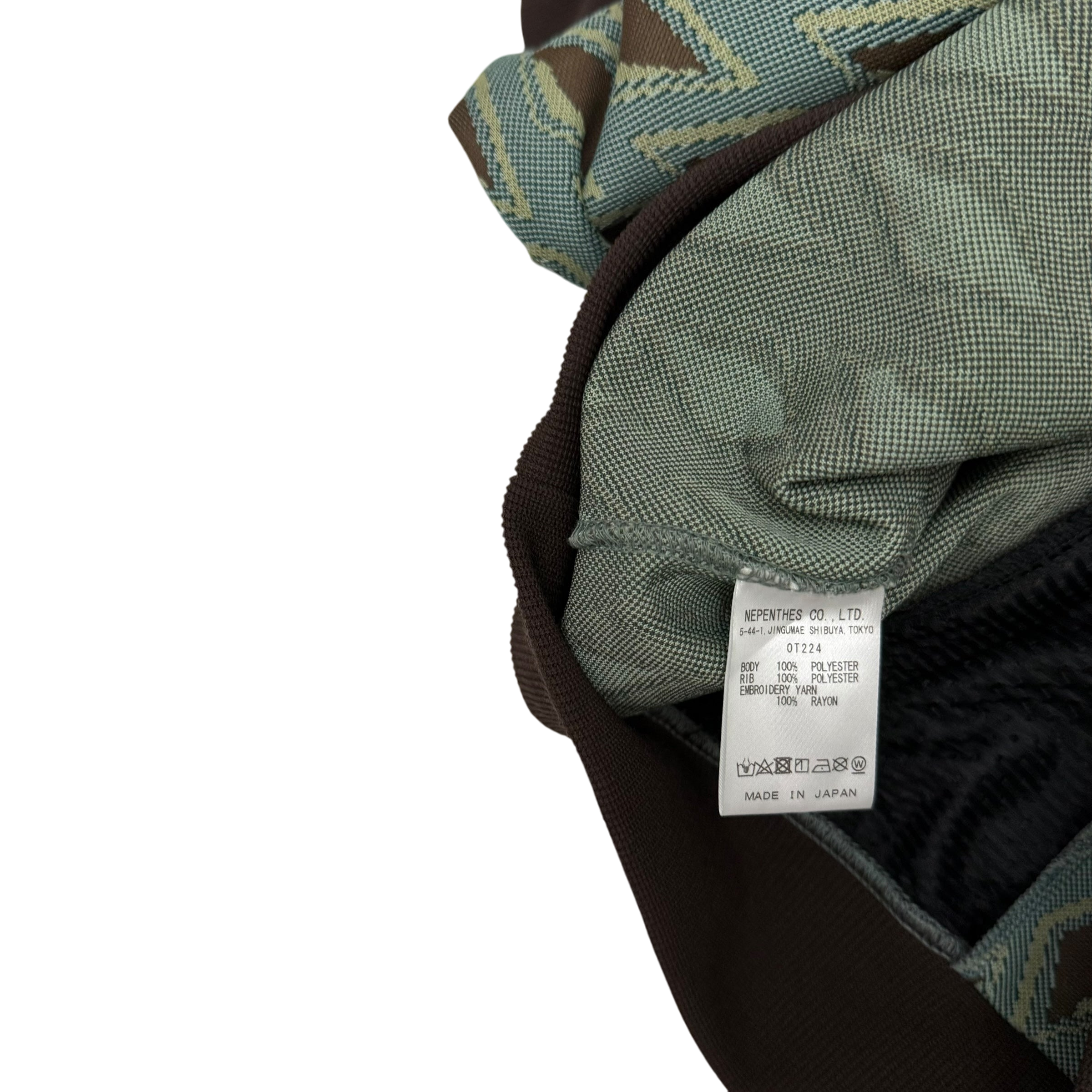 Needles Poly Jacquard Track Jacket Turquoise (Size L)