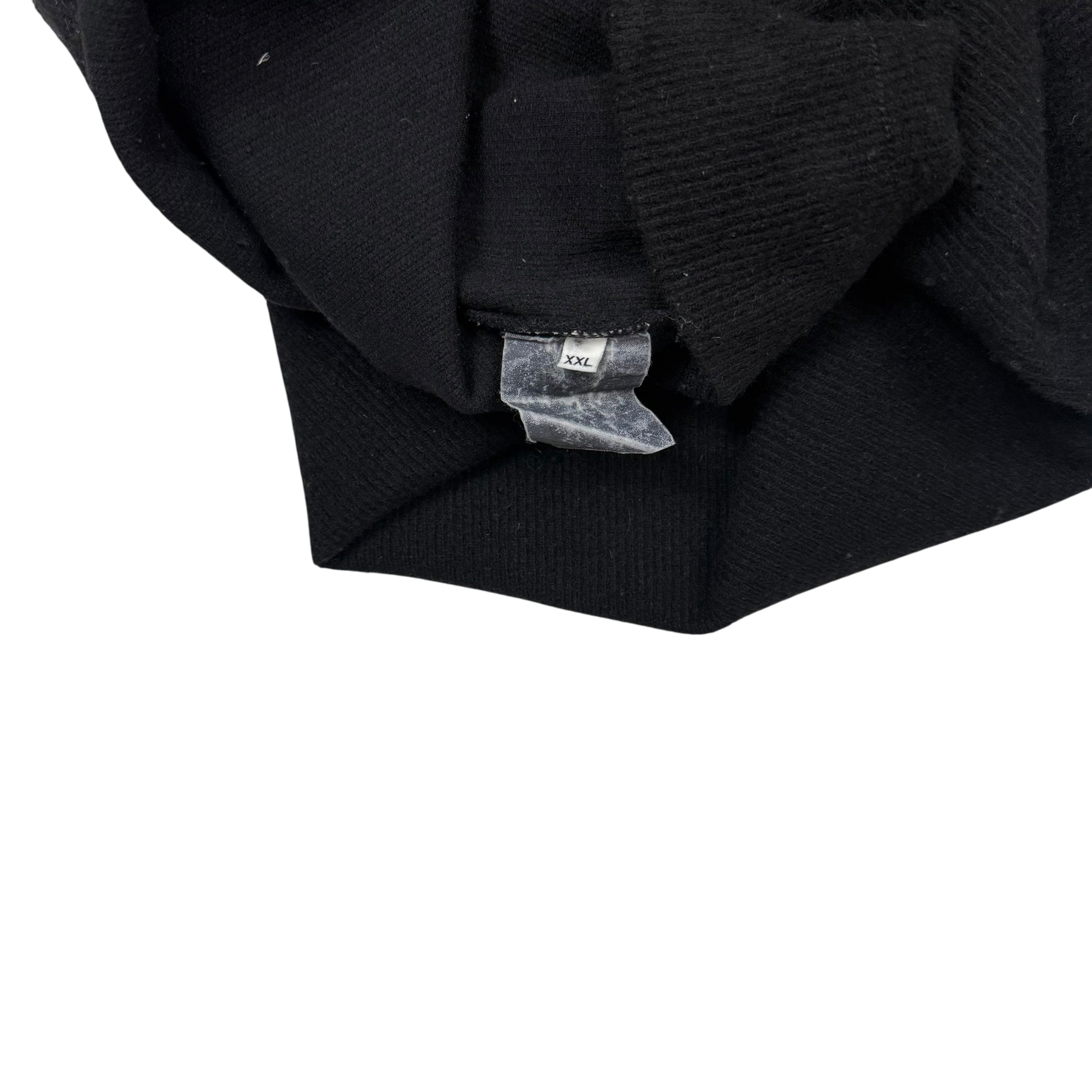 Stone Island 90s Mock Neck Wool Knit Sweatshirt Black (Size XXL)