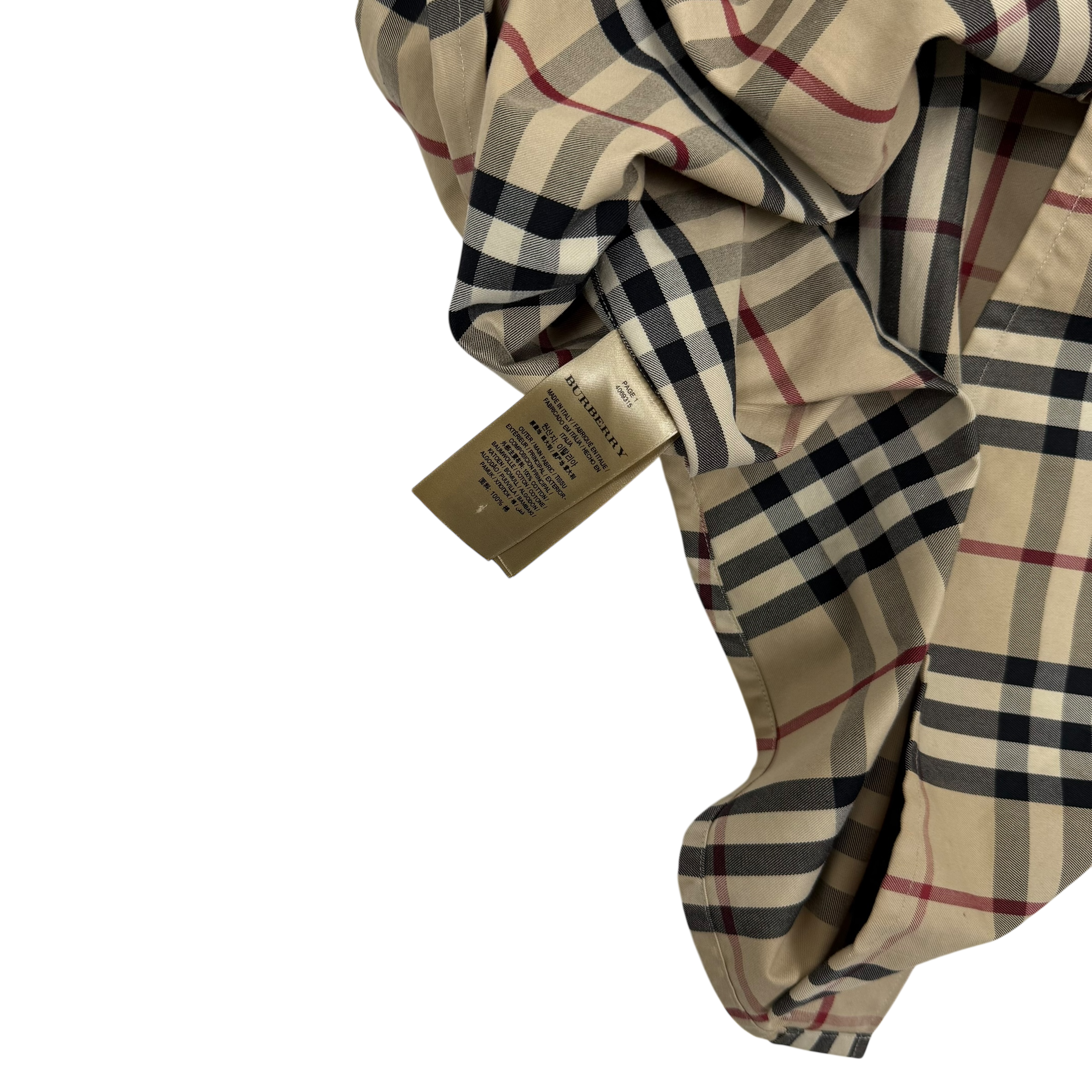 Burberry X Gosha Rubchinsky Nova Check Heavy Cotton Plaid Shirt Beige (Fits L-XL)