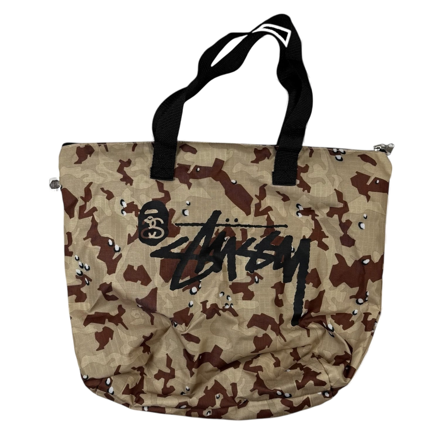 BAPE (A Bathing Ape) x Stussy Tote Bag Camo Brown