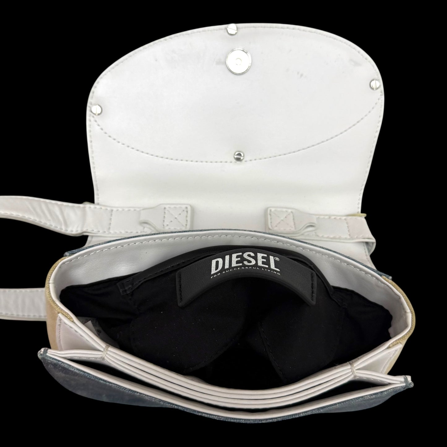 Diesel 1DR Womens Shoulder Bag Blue Denim