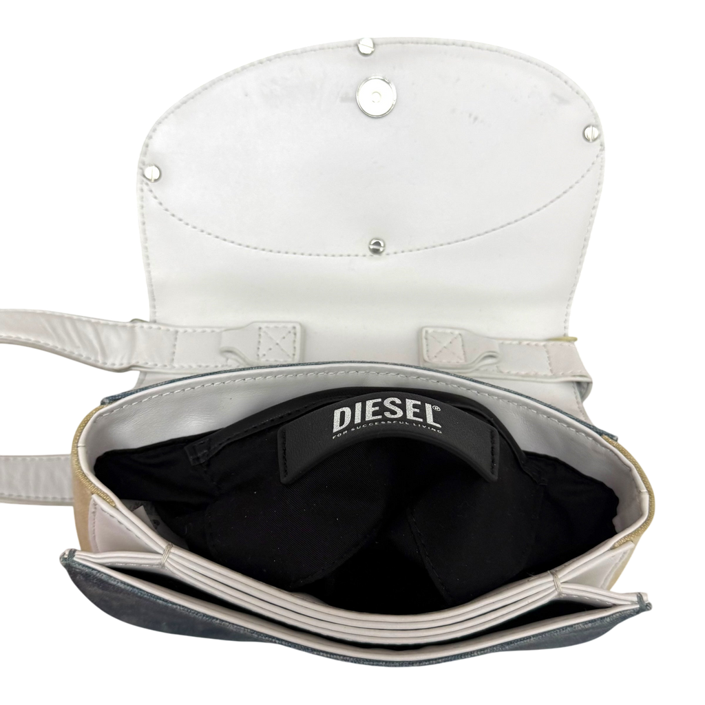 Diesel 1DR Womens Shoulder Bag Blue Denim