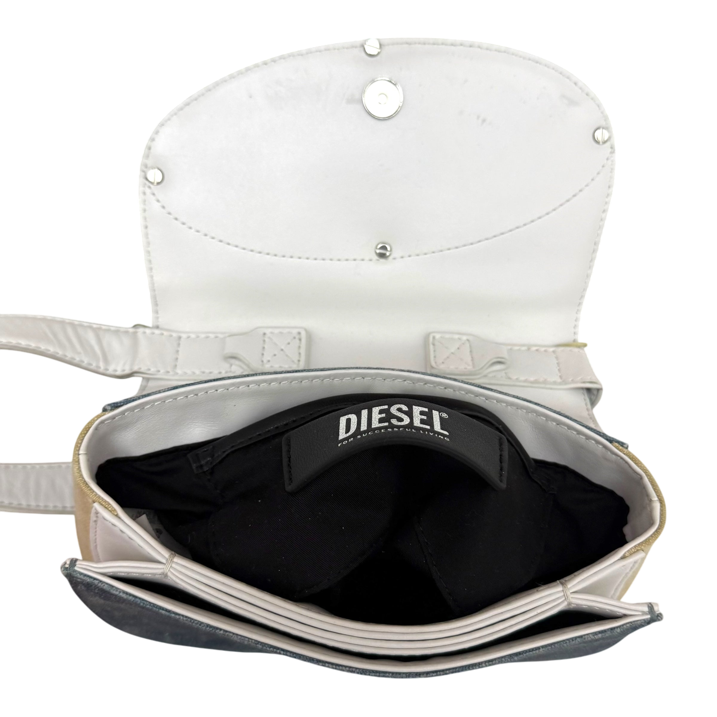 Diesel 1DR Womens Shoulder Bag Blue Denim