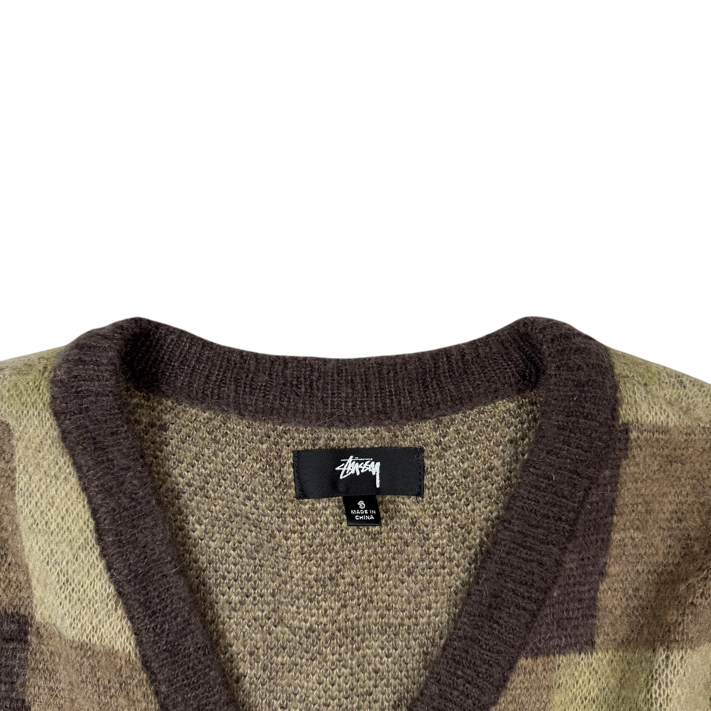 Stussy AW21 Wobbly Check Knit Vest (Size S)