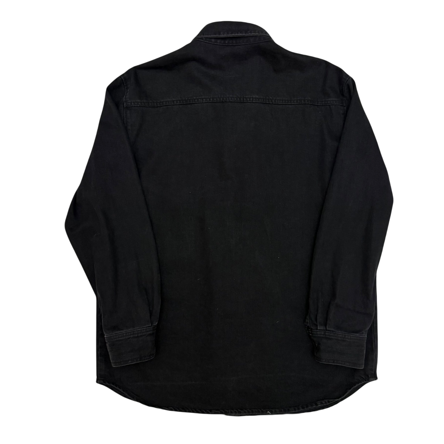 Raf Simons SS17 Carry Over Taped Logo Patch Denim Shirt (fits L-XL)