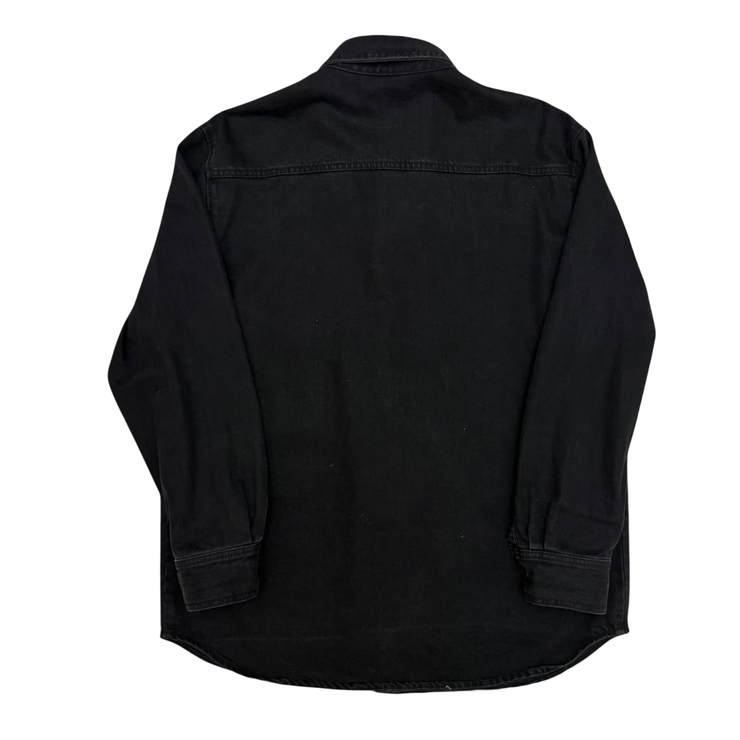 Raf Simons SS17 Carry Over Taped Logo Patch Denim Shirt (fits L-XL)