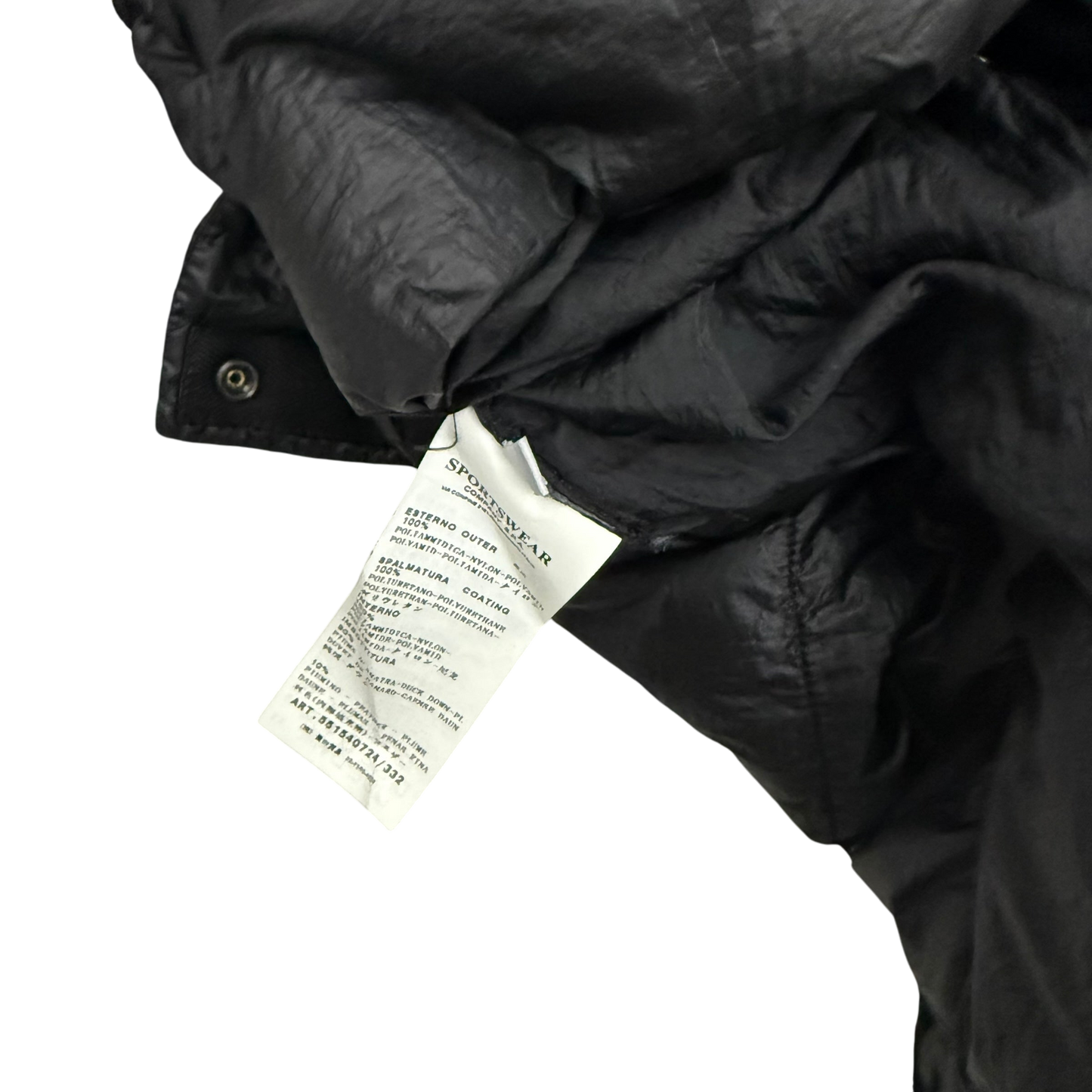 Stone Island AW11 Garment-Dyed Down Puffer Jacket Black (Size L)