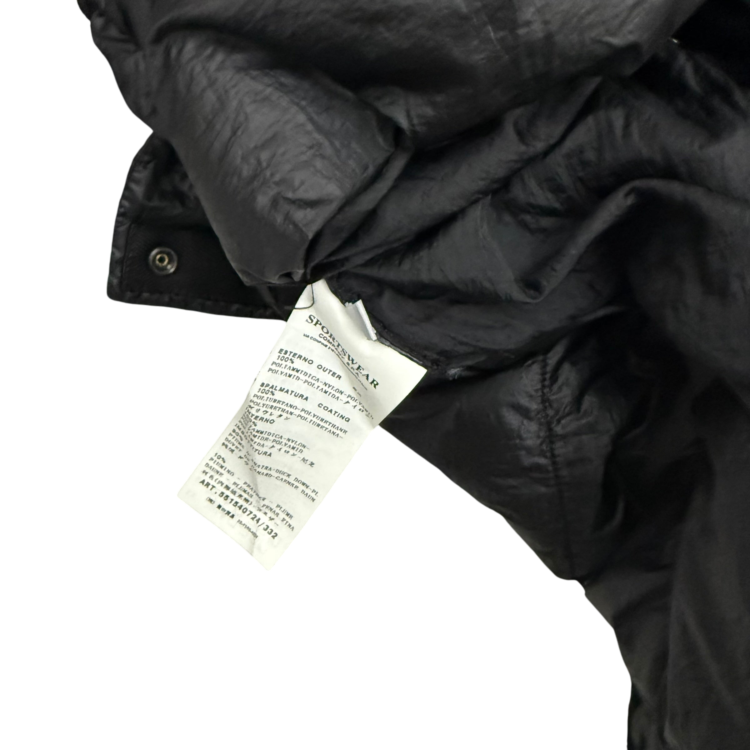 Stone Island AW11 Garment-Dyed Down Puffer Jacket Black (Size L)