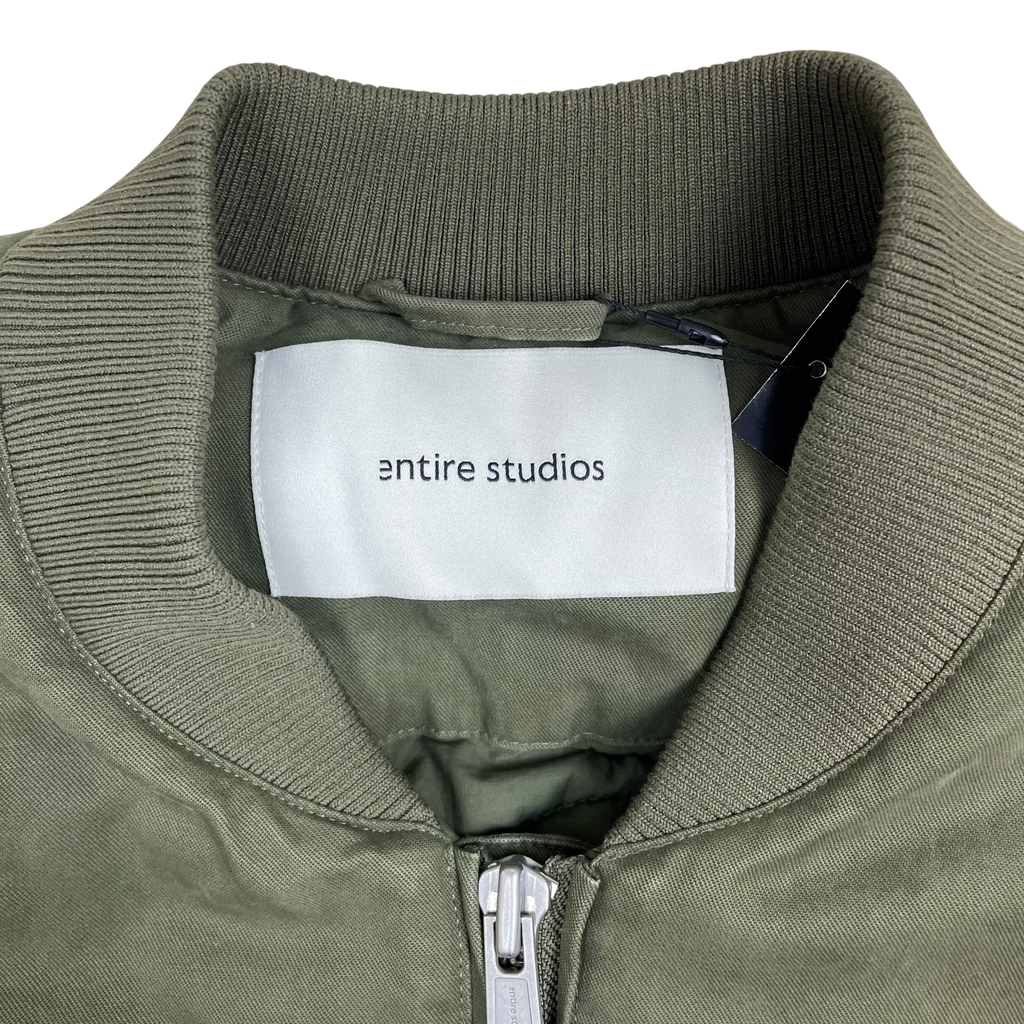 Entire Studios SS25 A-4 Bomber Jacket Khaki Green (Size M)