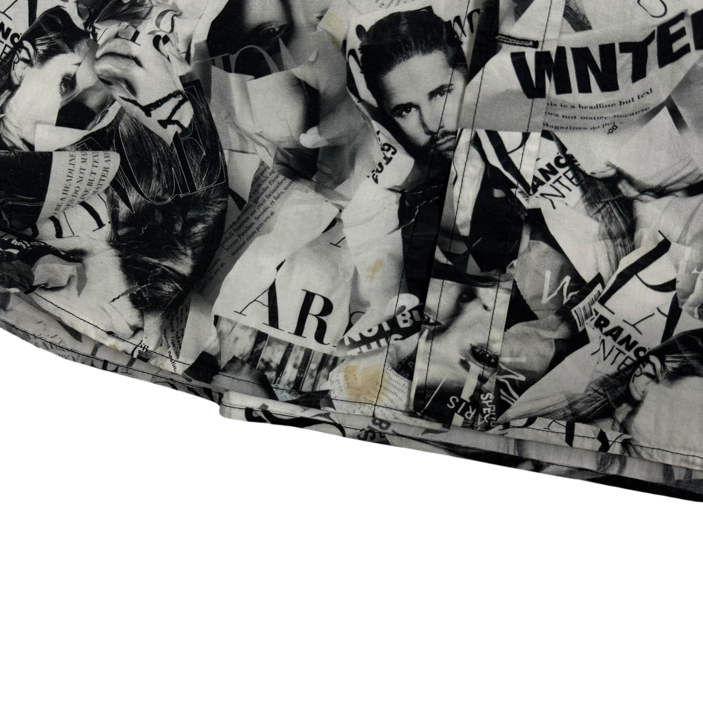 Balenciaga Magazine Print LS Shirt Black/White (fits L-XL)