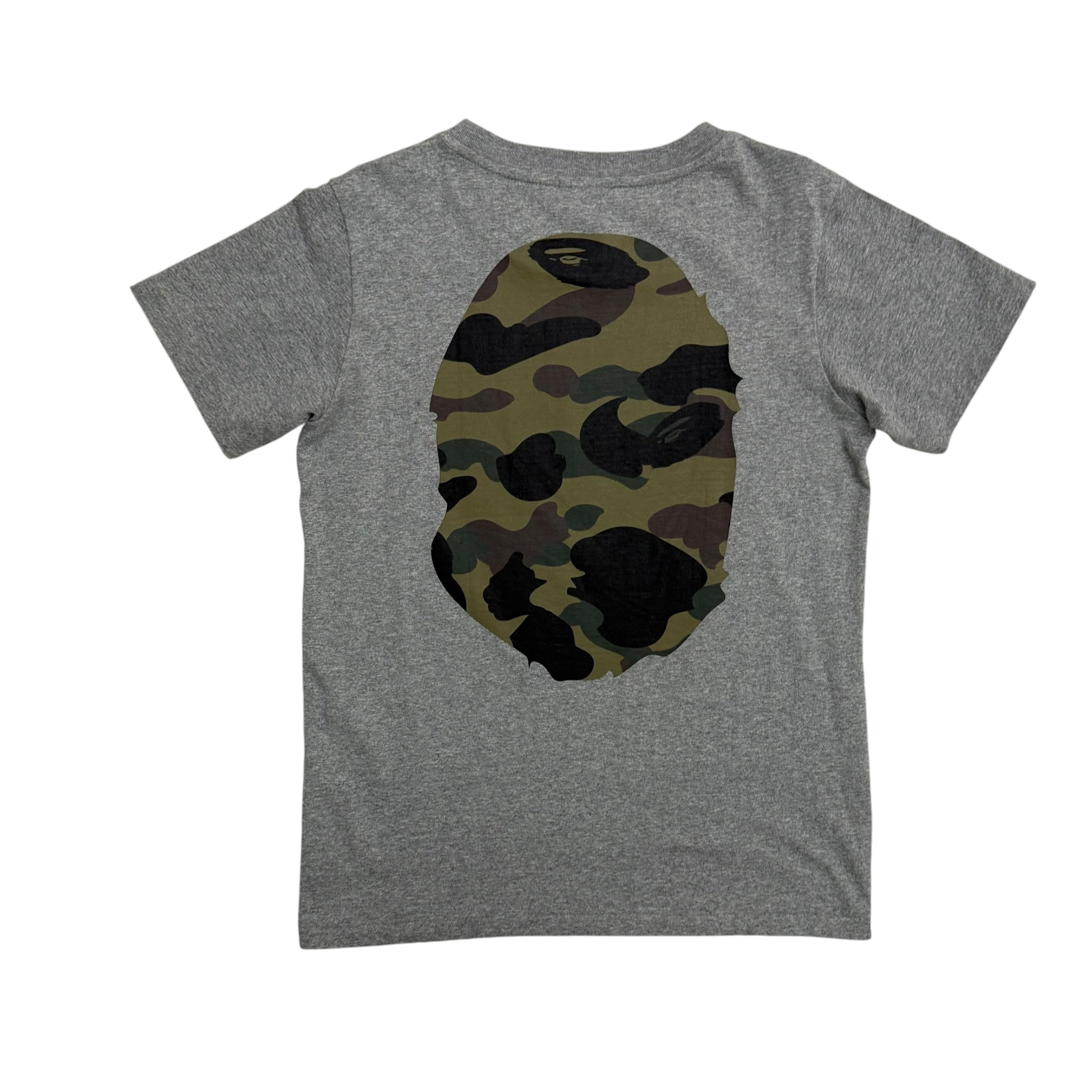 BAPE (A Bathing Ape)1st Camo Big Ape Head Womens T-Shirt Grey (Size Womens XS)