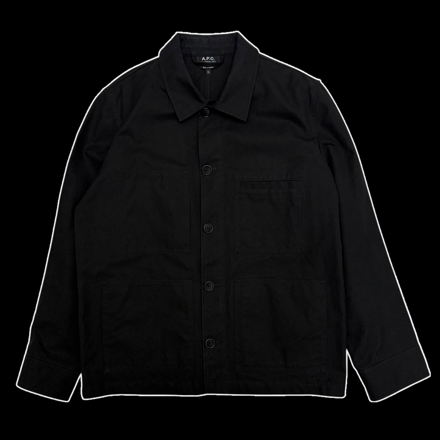 A.P.C. Lazare Shirt Jacket Black (fits L-XL)