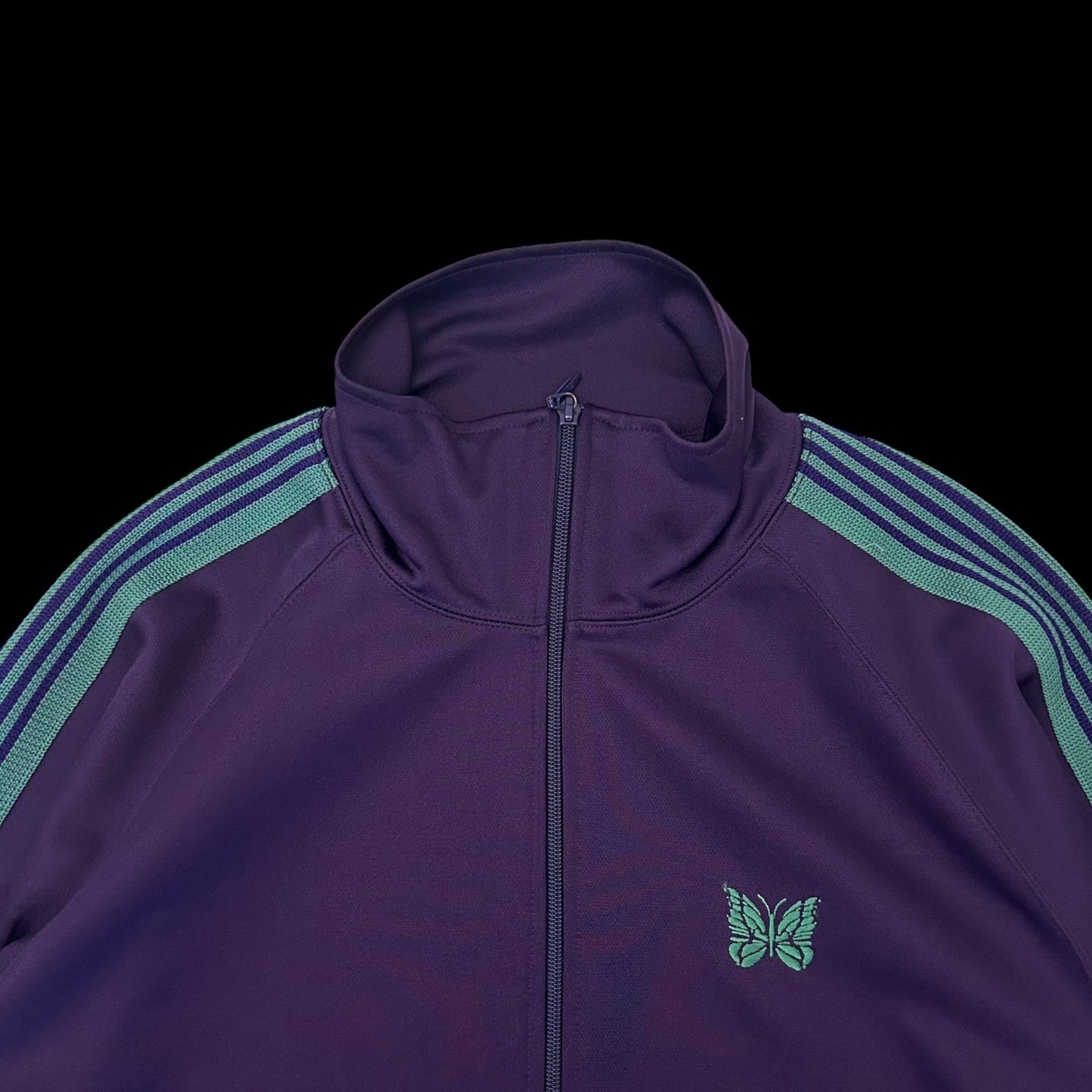 Needles Poly Smooth Track Jacket Purple/Turquoise (Size XL)