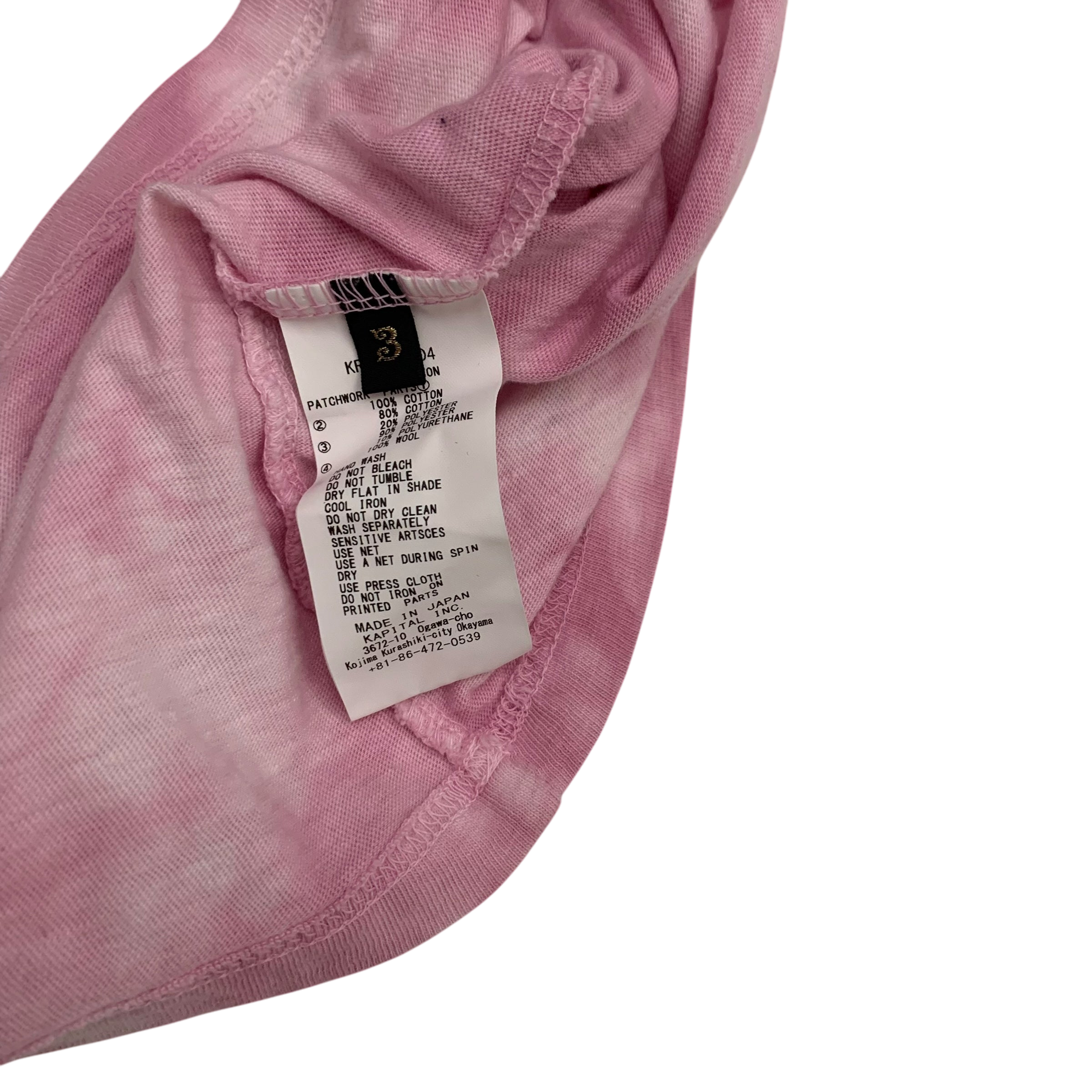 Kapital Dip Dye Nomad Patchwork Longsleeve Pink