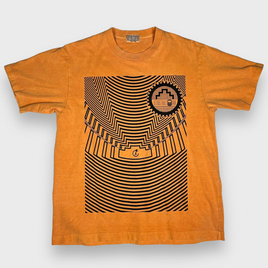 Cav Empt Overdye Ziggurat Ripple T-Shirt Orange (Size M)