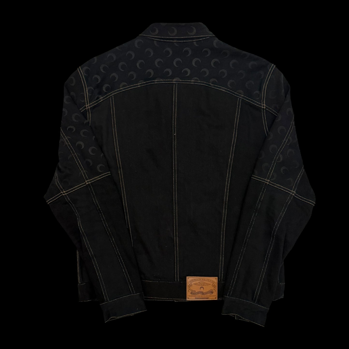 Marine Serre FW22 Crescent Moon Denim Jacket Black (Fits L)