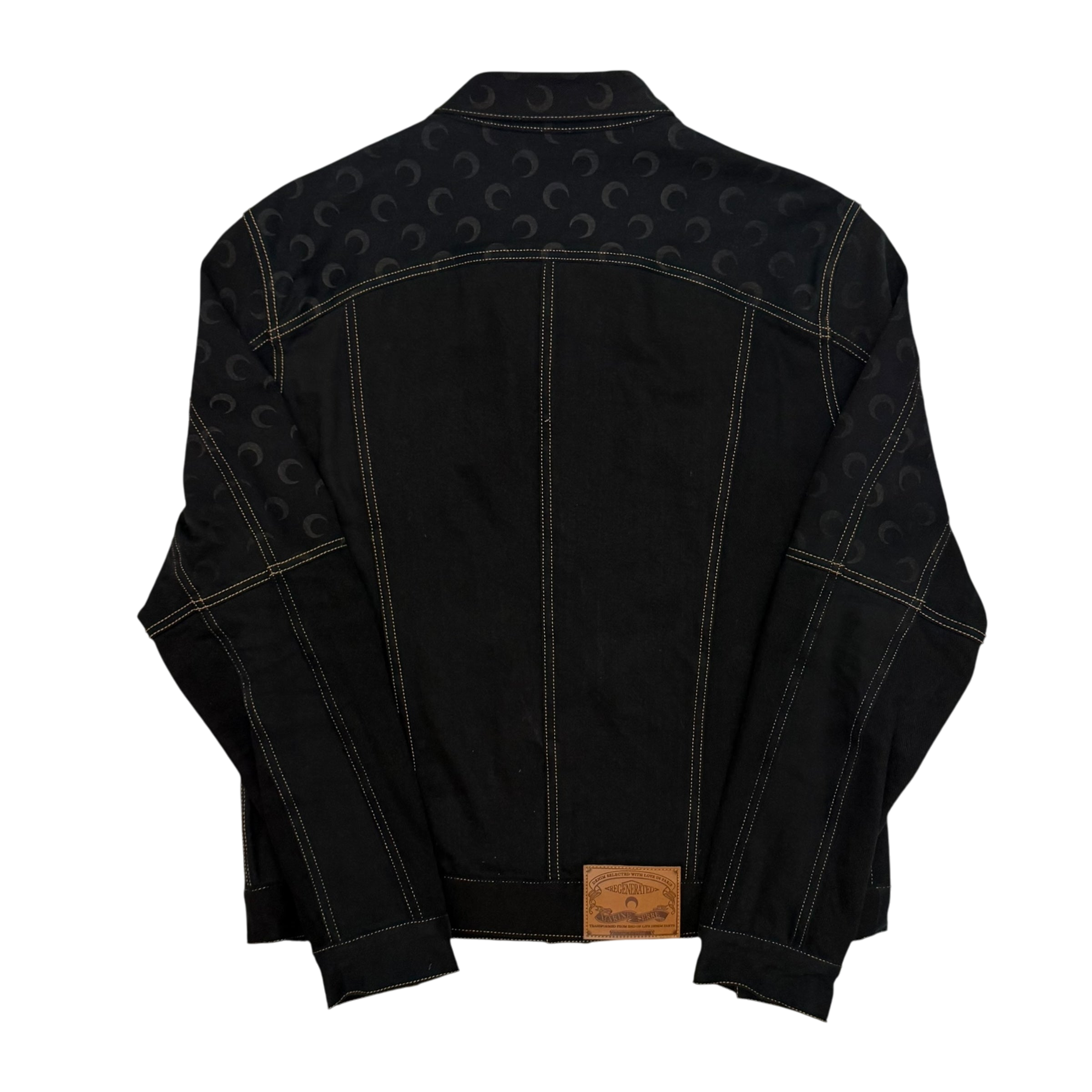Marine Serre FW22 Crescent Moon Denim Jacket Black (Fits L)