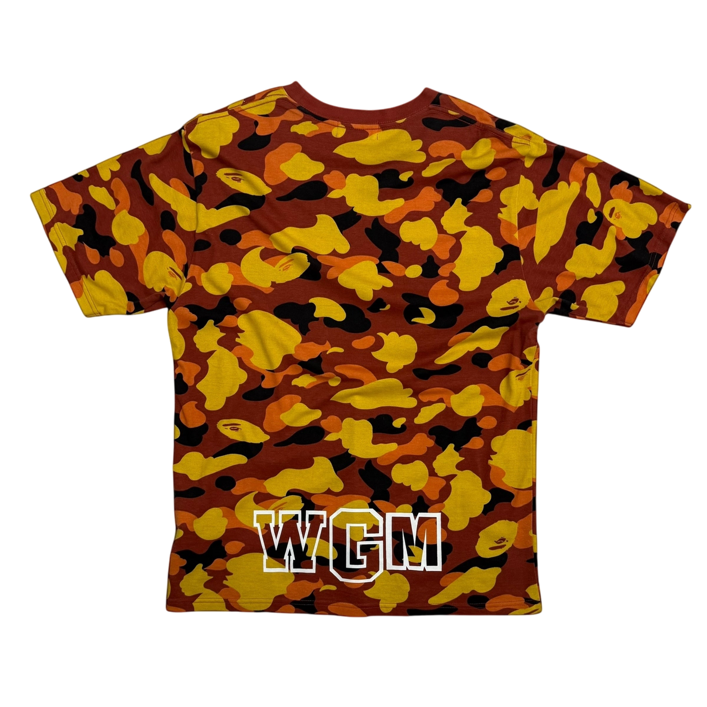 BAPE (A Bathing Ape) 1st Camo Shark T-shirt Orange (Fits M-L)