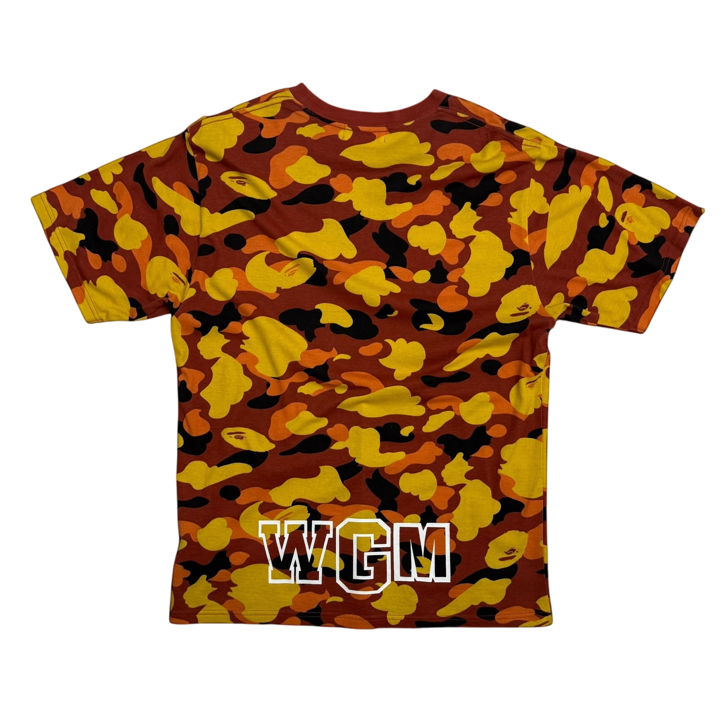 BAPE (A Bathing Ape) 1st Camo Shark T-shirt Orange (Fits M-L)