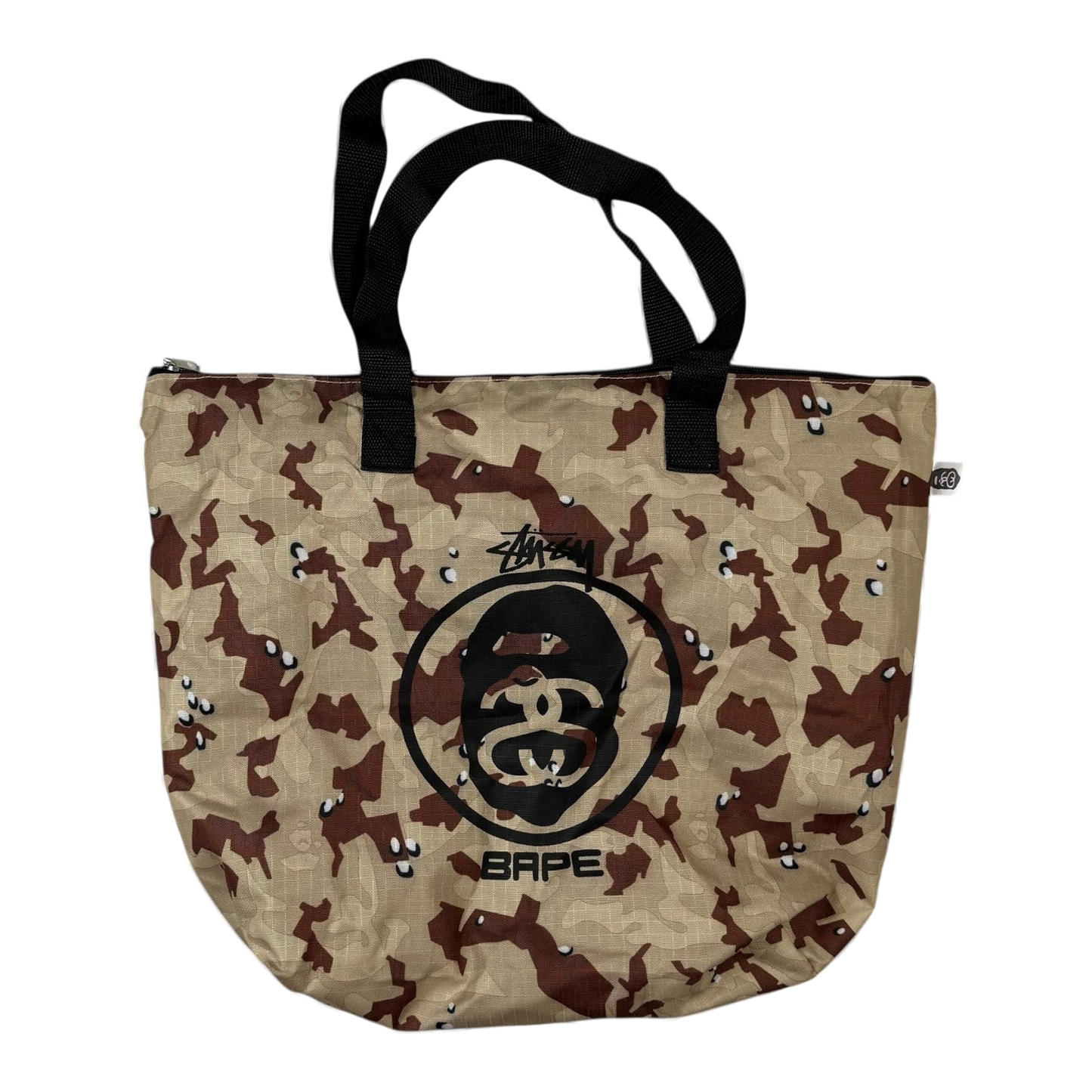 BAPE (A Bathing Ape) x Stussy Tote Bag Camo Brown