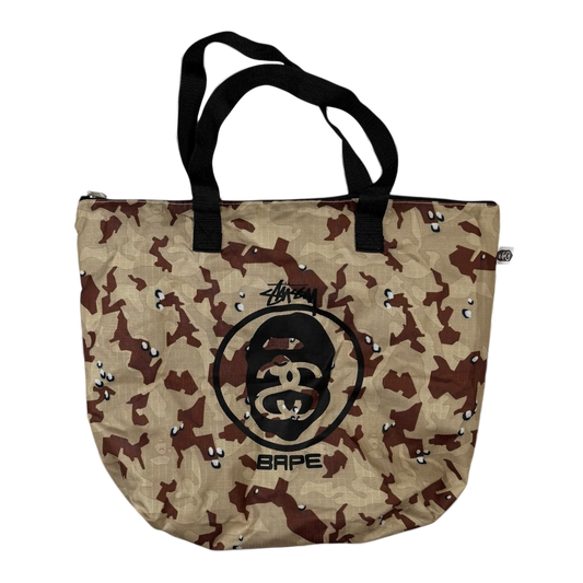 BAPE (A Bathing Ape) x Stussy Tote Bag Camo Brown