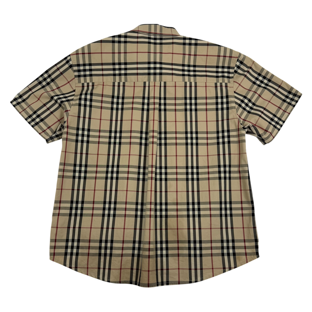 Burberry X Gosha Rubchinsky Nova Check Heavy Cotton Plaid Shirt Beige (Fits L-XL)