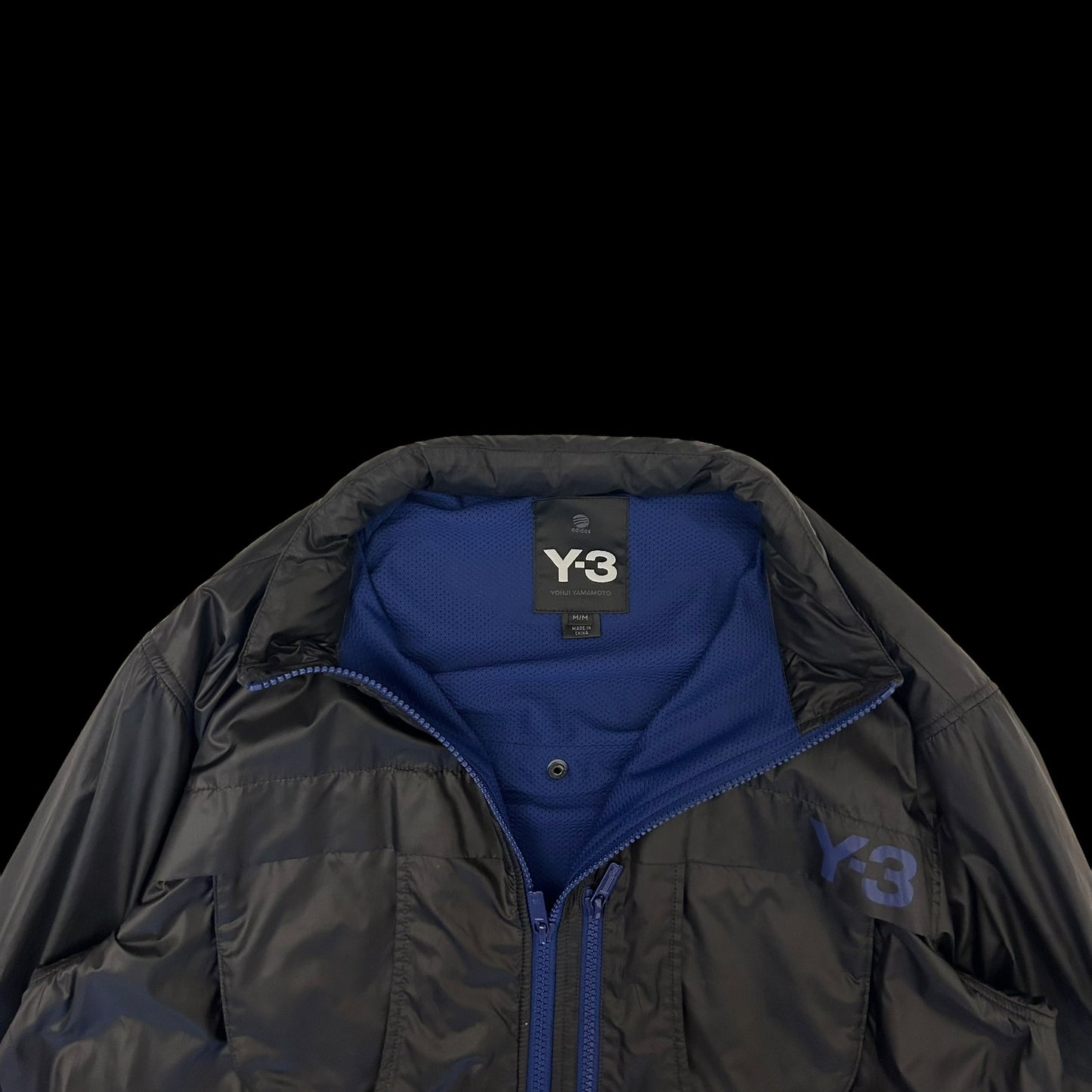 Y-3 Multi Pocket Track Jacket Black/Blue (Size M)