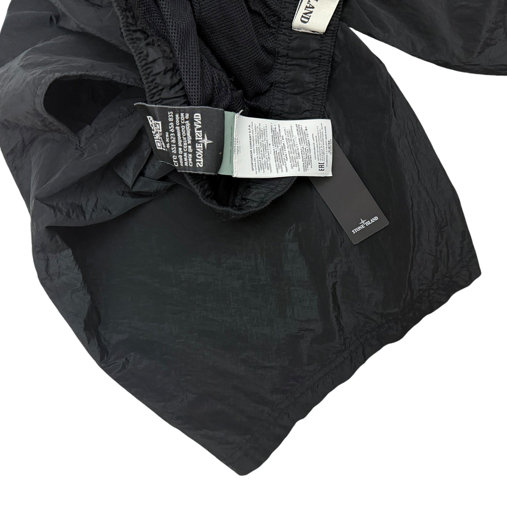 Stone Island Logo Patch Nylon Metal Shorts Black (Size XL)