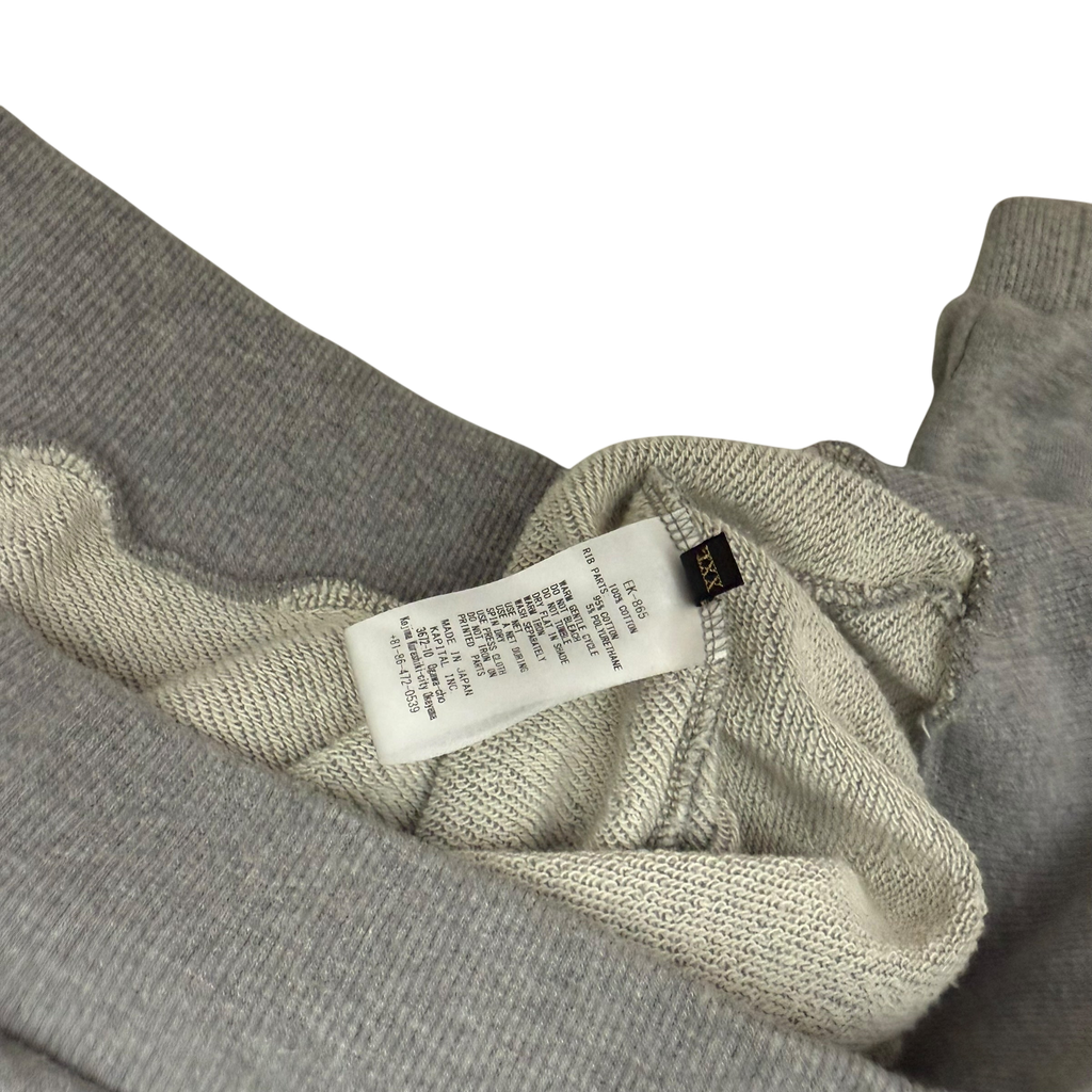 Kapital Smiley Crewneck Sweatshirt Grey (Size 5)