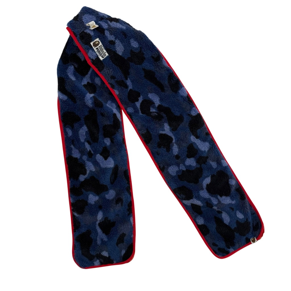 BAPE (A Bathing Ape) Fleece Scarf Red/Blue