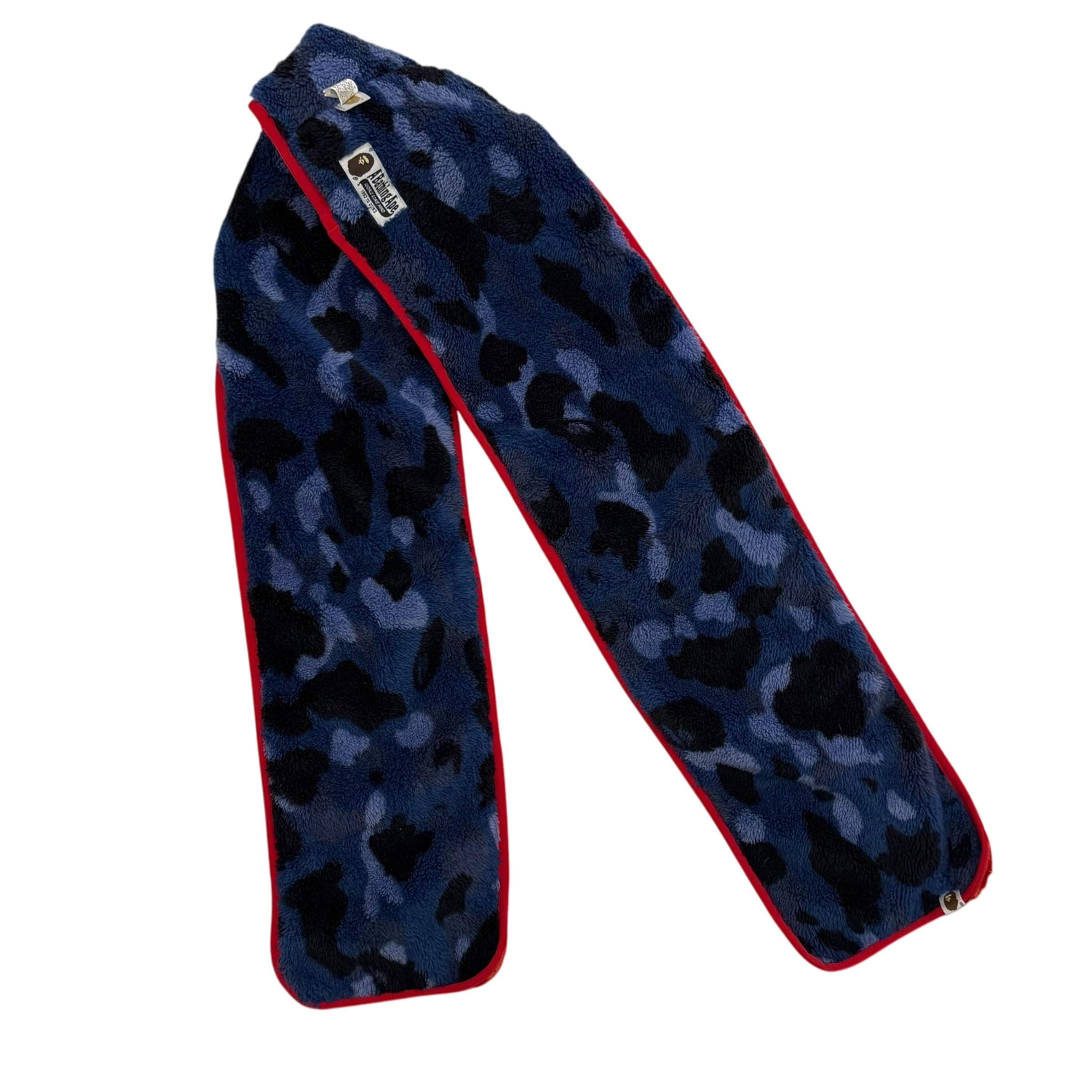 BAPE (A Bathing Ape) Fleece Scarf Red/Blue