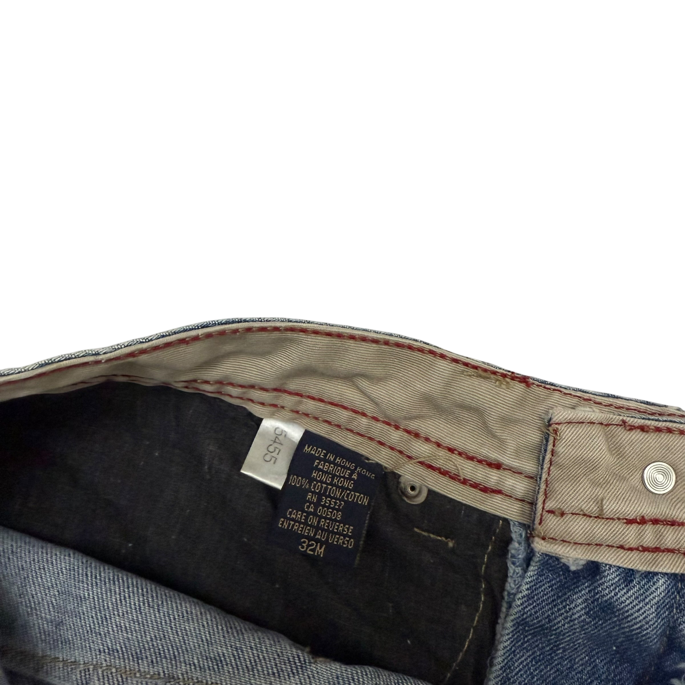 Marithé François Girbaud 2000s Straight Leg Koi Fish Print Jeans (Fits 33”)