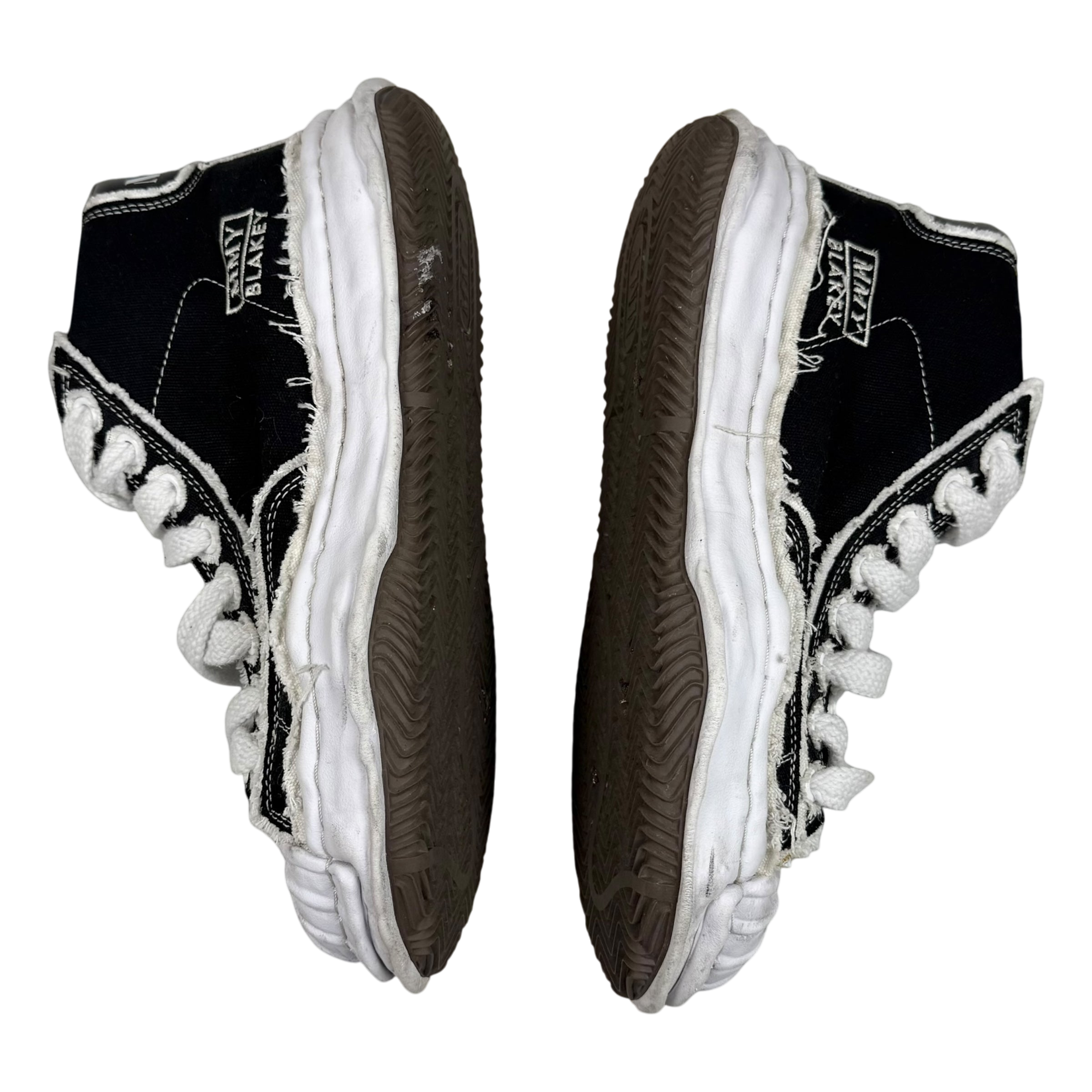 Men's Maison Mihara Yasuhiro Blakey OG Sole Canvas High Black / White (US11/EU44)